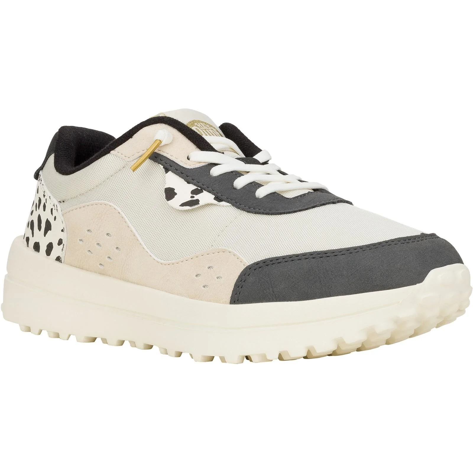 HEYDUDE Womens Hayden Shine Trainers Ivory/Multi - Image 6