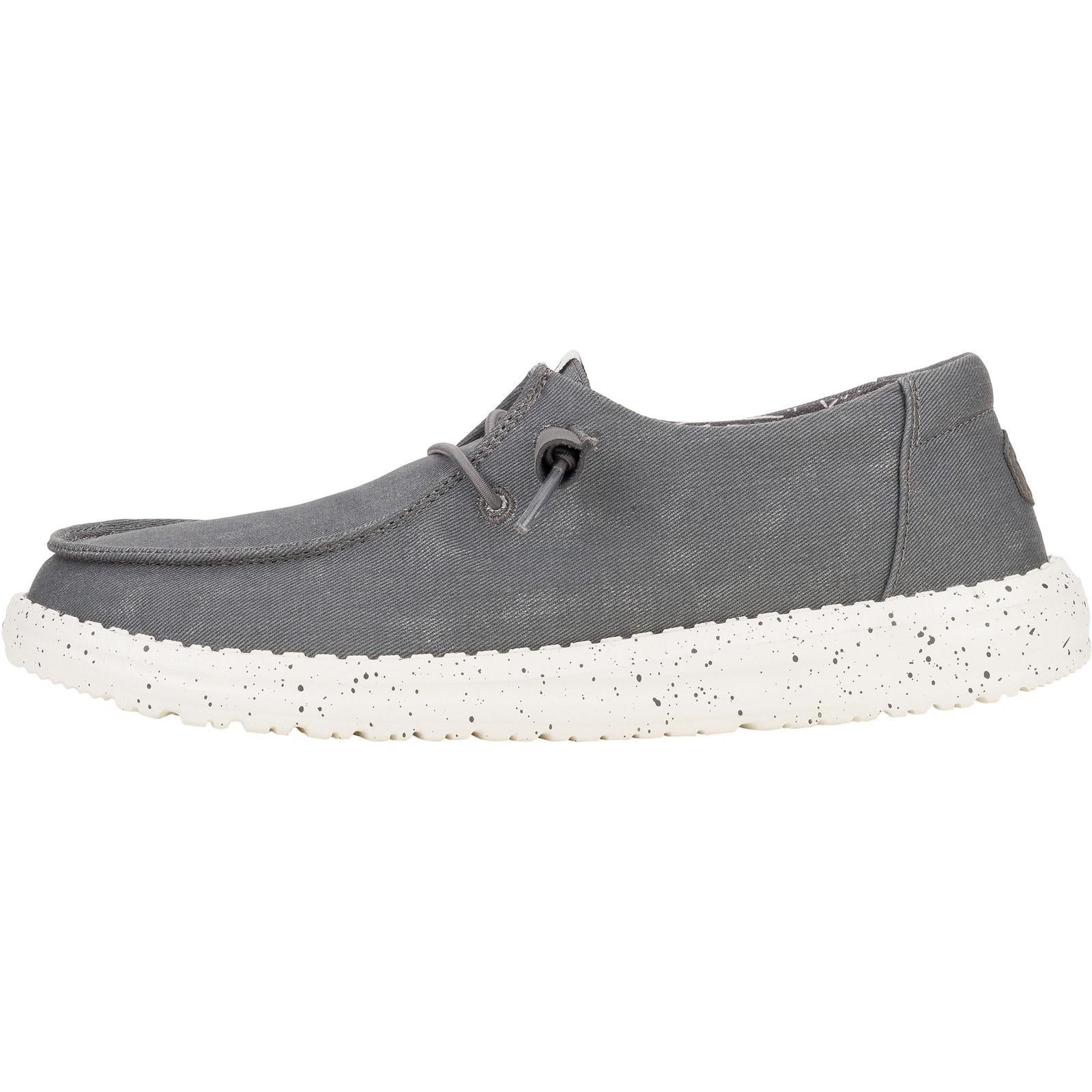 HEYDUDE Womens Wendy Canvas Shoe Dark Grey - Image 2