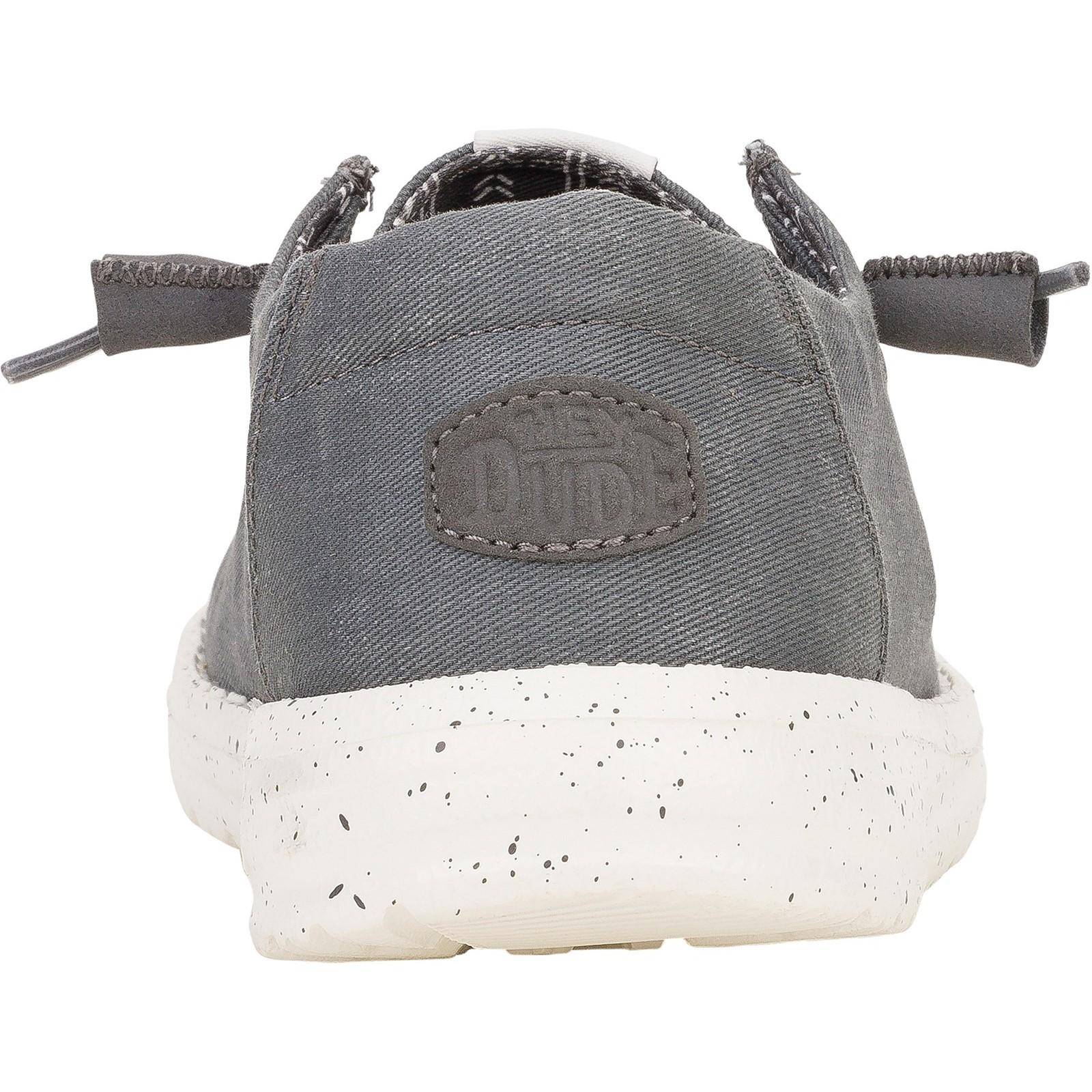 HEYDUDE Womens Wendy Canvas Shoe Dark Grey - Image 5