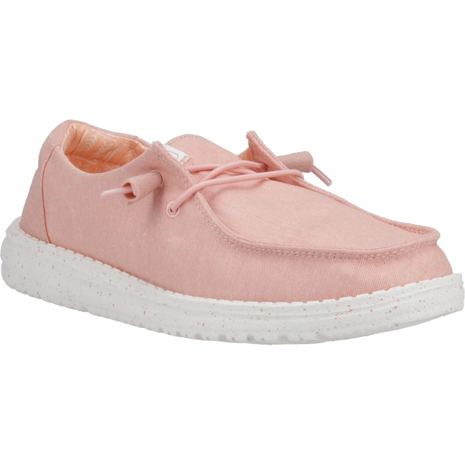 HEYDUDE Womens Wendy Canvas Shoe Pink - Image 3