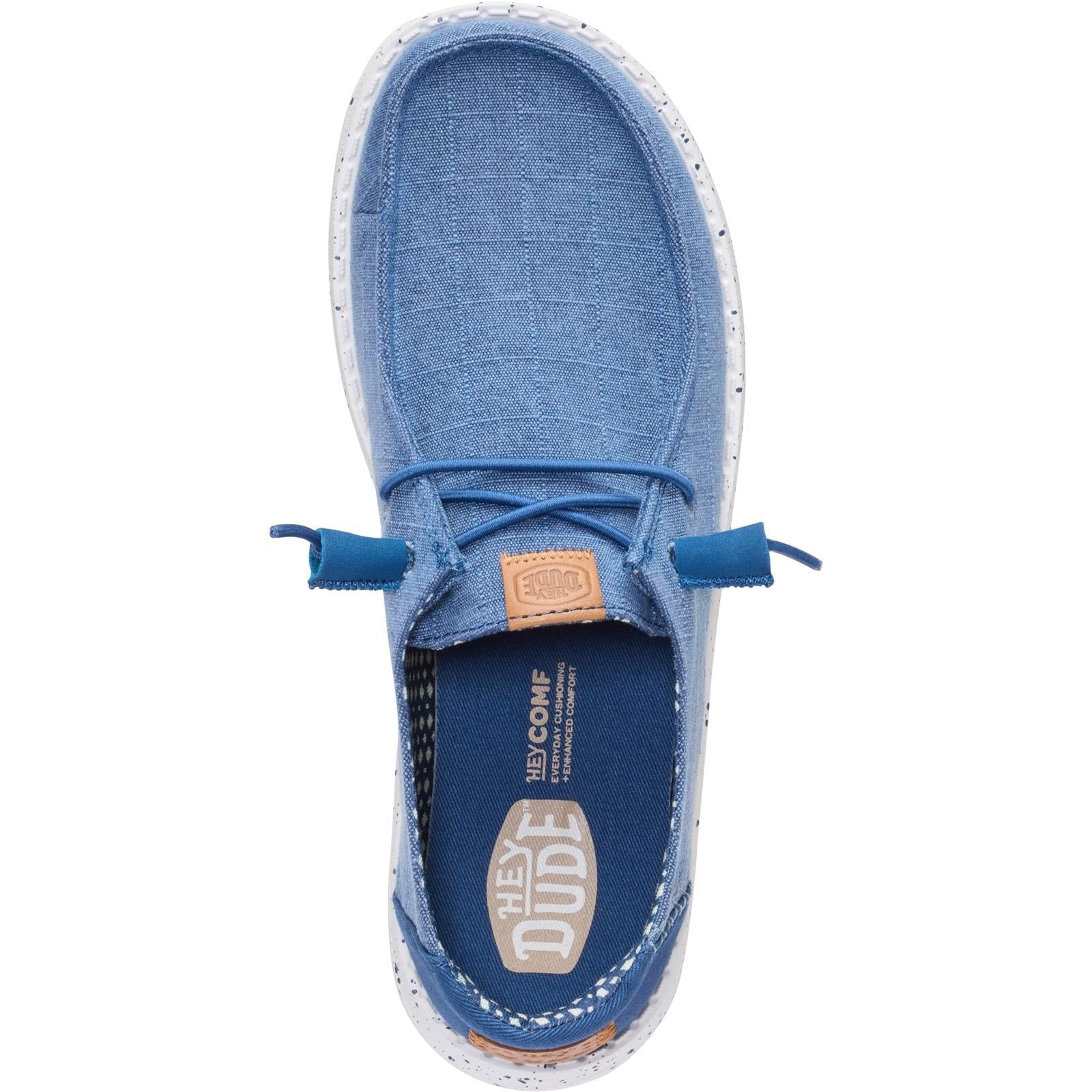HEYDUDE Womens Wendy Chambray Grid Ensign Blue - Image 3