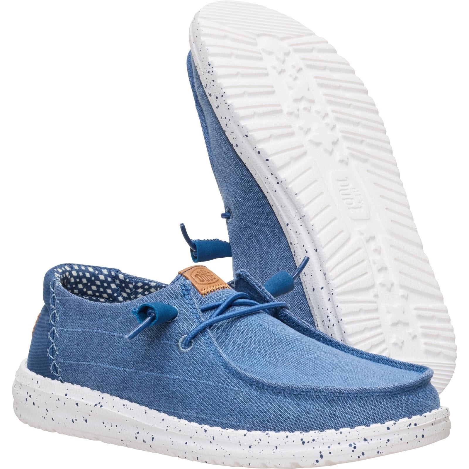 HEYDUDE Womens Wendy Chambray Grid Ensign Blue - Image 4