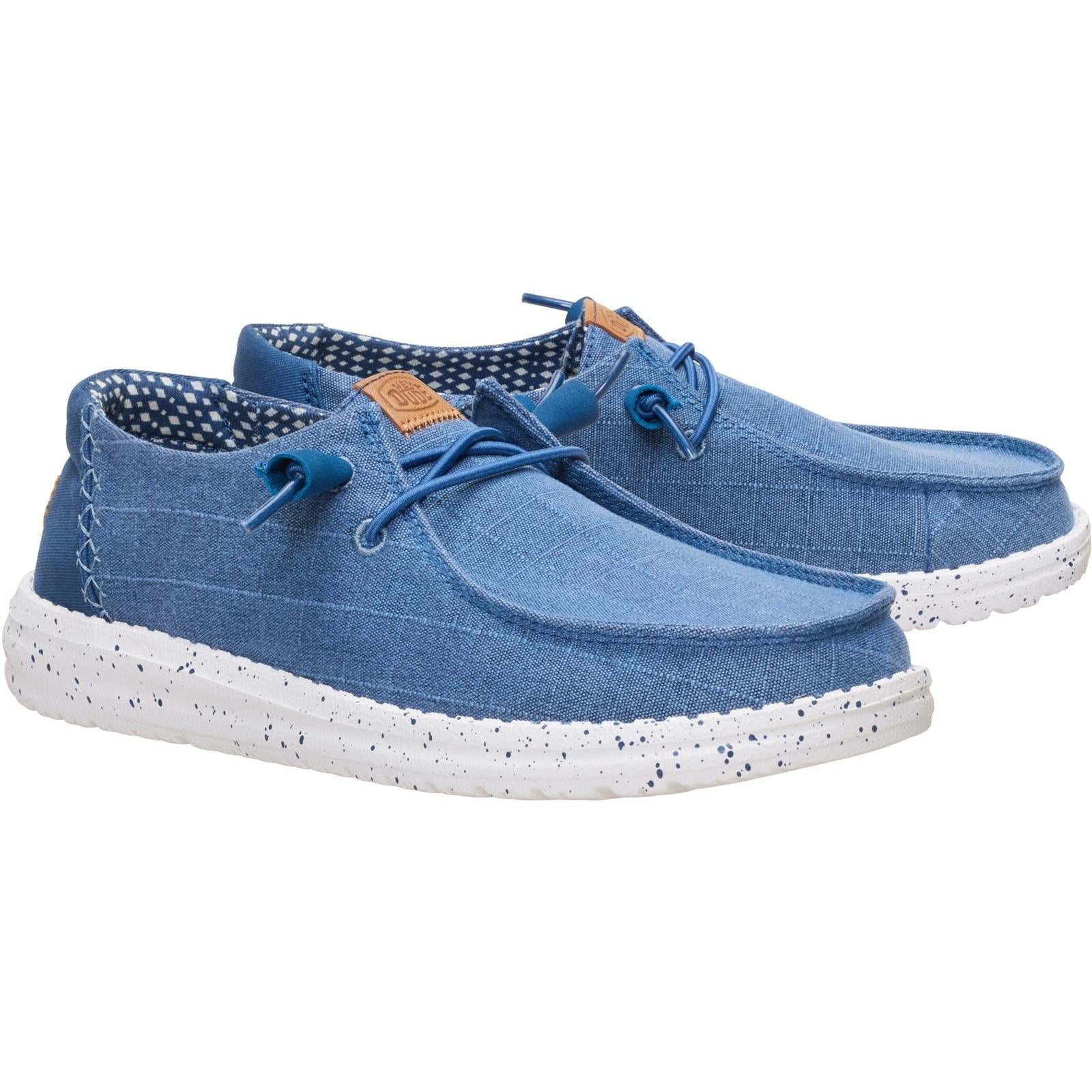 HEYDUDE Womens Wendy Chambray Grid Ensign Blue - Image 6