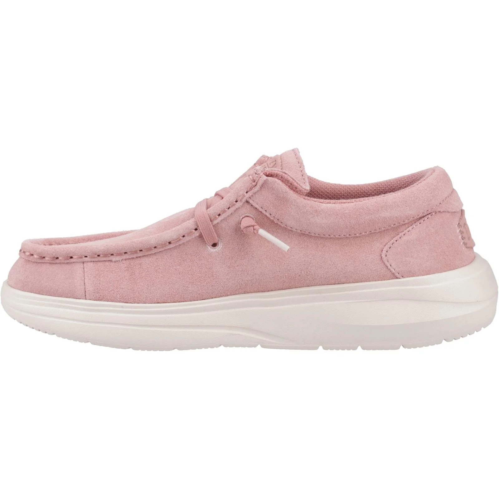 HEYDUDE Womens Wendy COMF Suede Shoes Rose Pink/Whisper Pink - Image 2