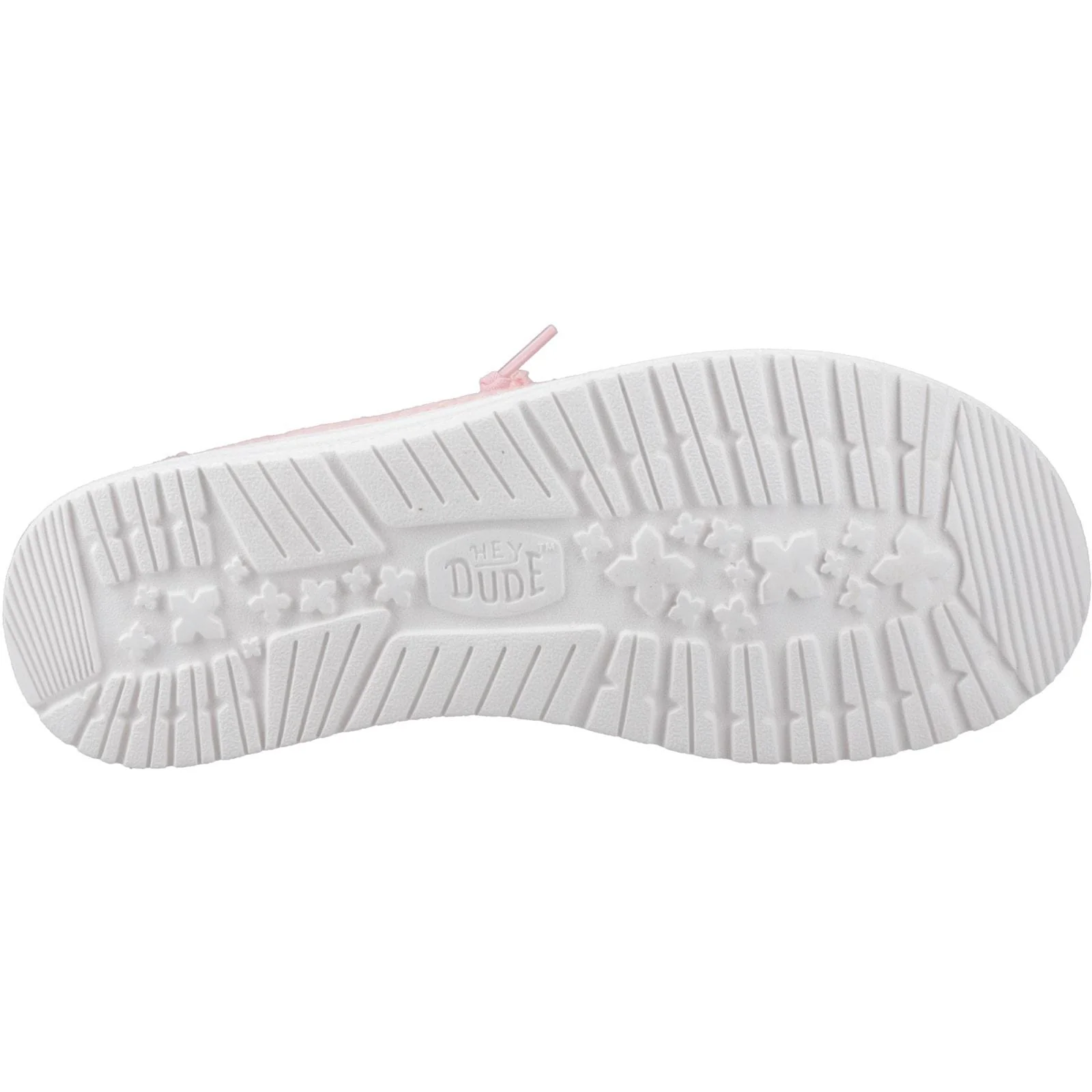 HEYDUDE Womens Wendy Eyelet Lace Shoes Pale Pink - Image 3