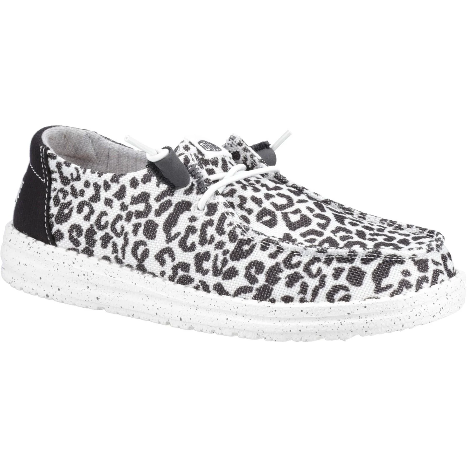 HEYDUDE Womens Wendy Leopard Shoe Black/Grey - Image 5