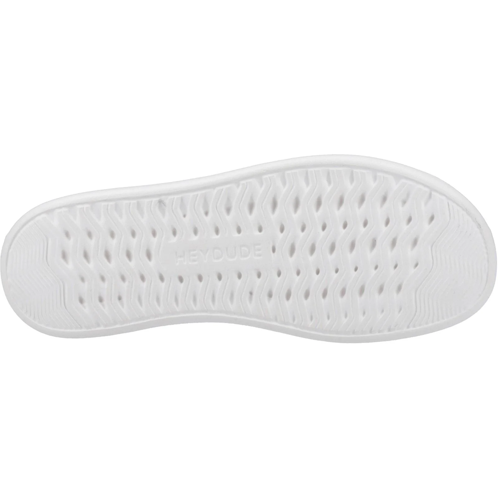 HEYDUDE Womens Wendy Rise Perf Canvas Shoes White - Image 3