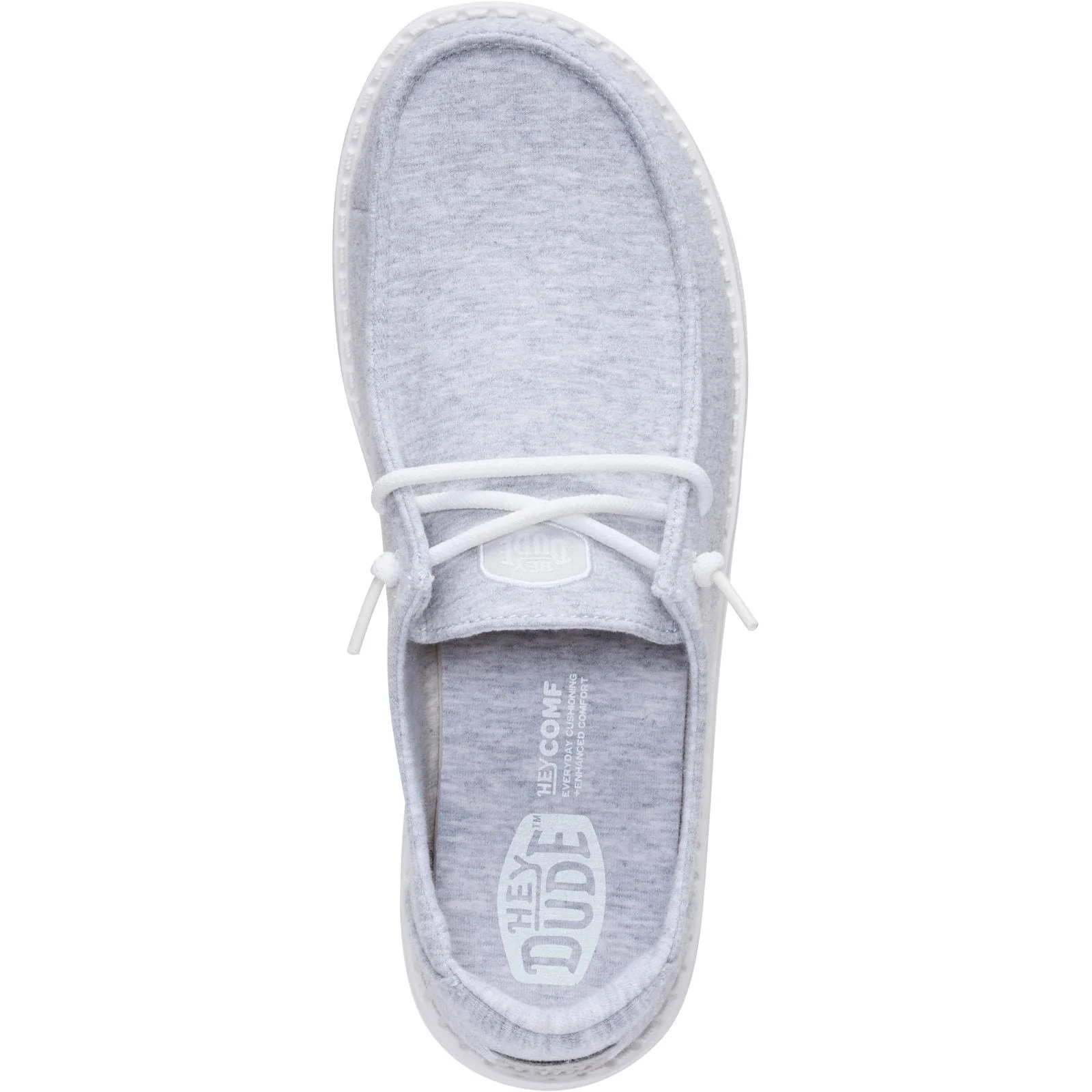 HEYDUDE Womens Wendy Stretch Jersey Light Grey - Image 3