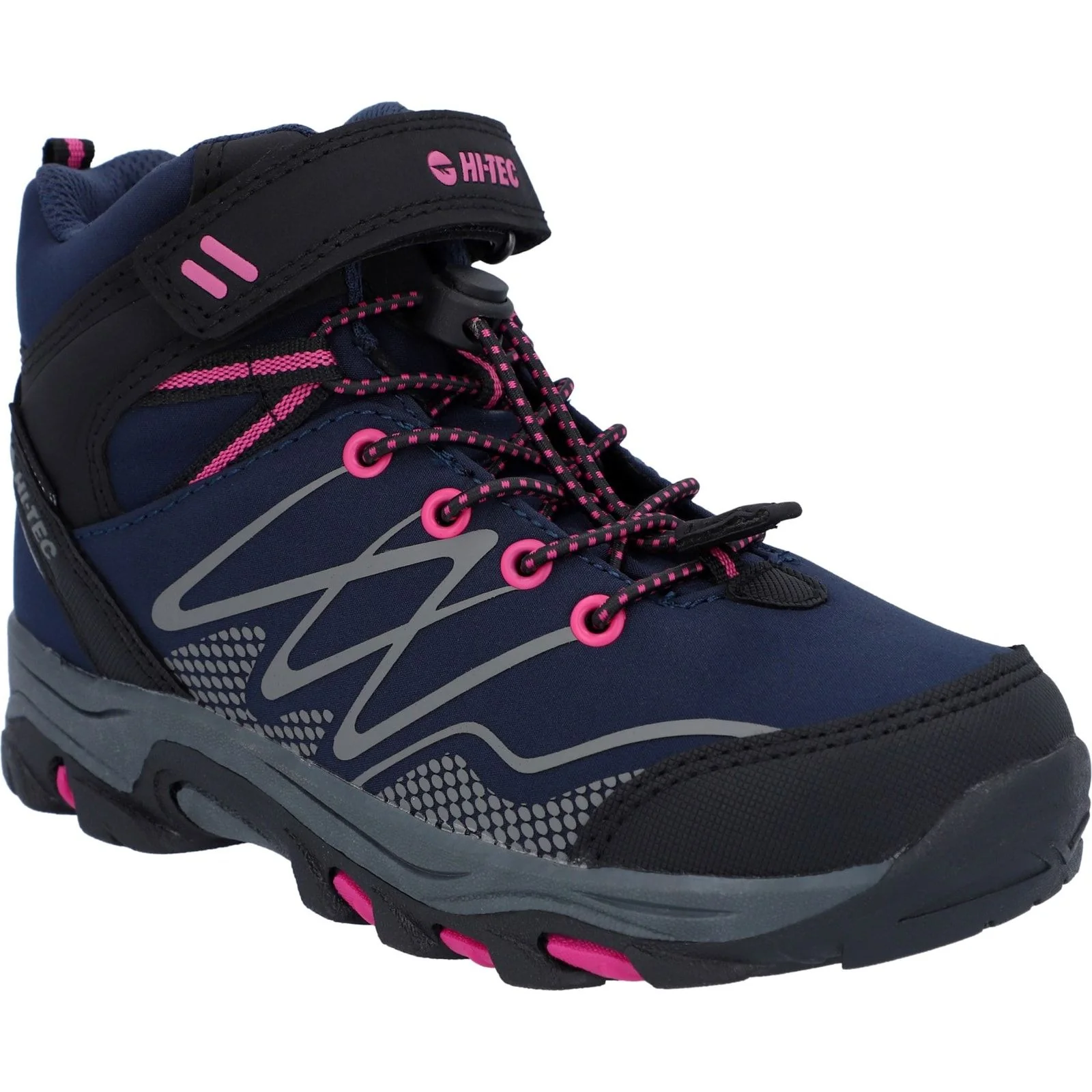 Hi-Tec Girls Blackout Mid Boots Navy/Magenta