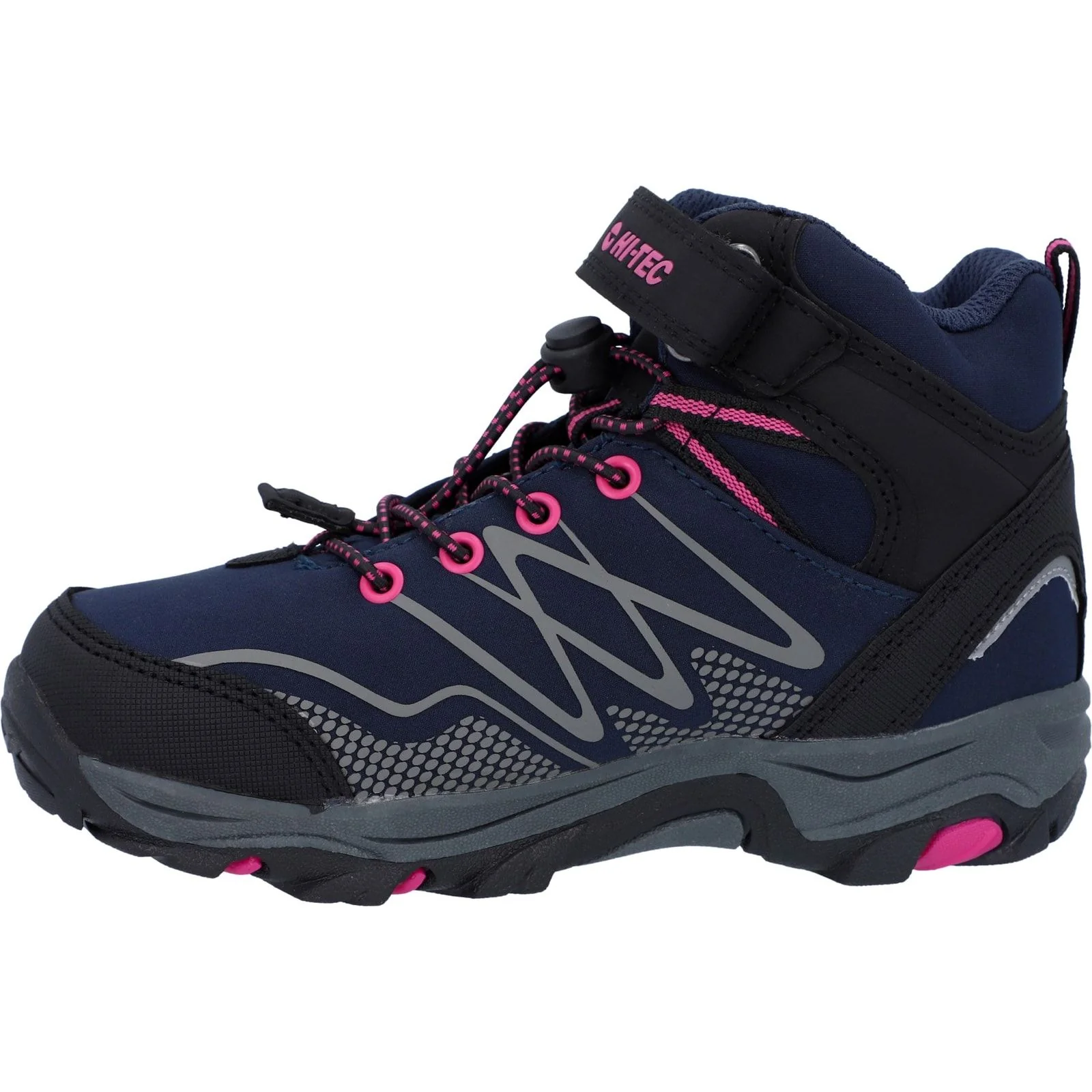 Hi-Tec Girls Blackout Mid Boots Navy/Magenta - Image 2