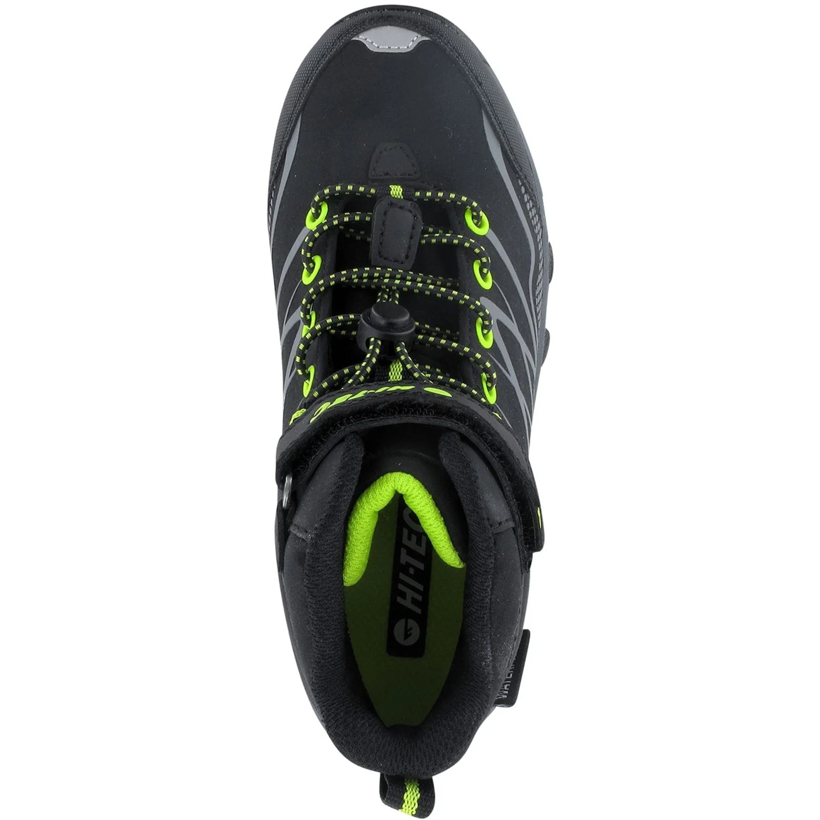 Hi-Tec Junior Boys Blackout Mid Boots Black/Lime - Image 4