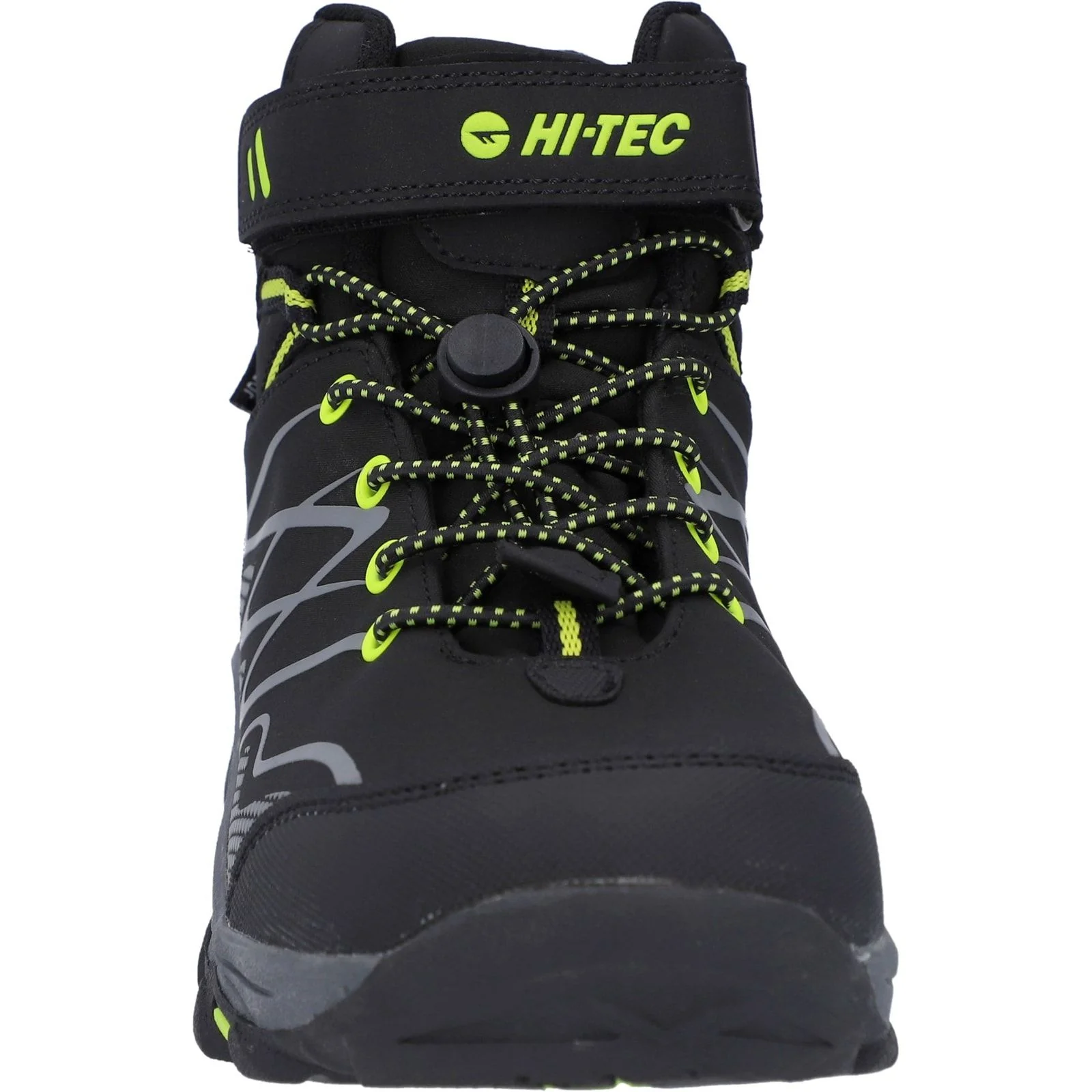 Hi-Tec Junior Boys Blackout Mid Boots Black/Lime - Image 5