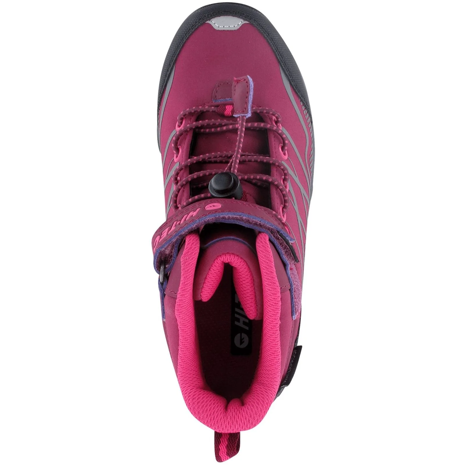 Hi-Tec Junior Girls Blackout Mid Boots Dark Rose/Fuchsia - Image 4