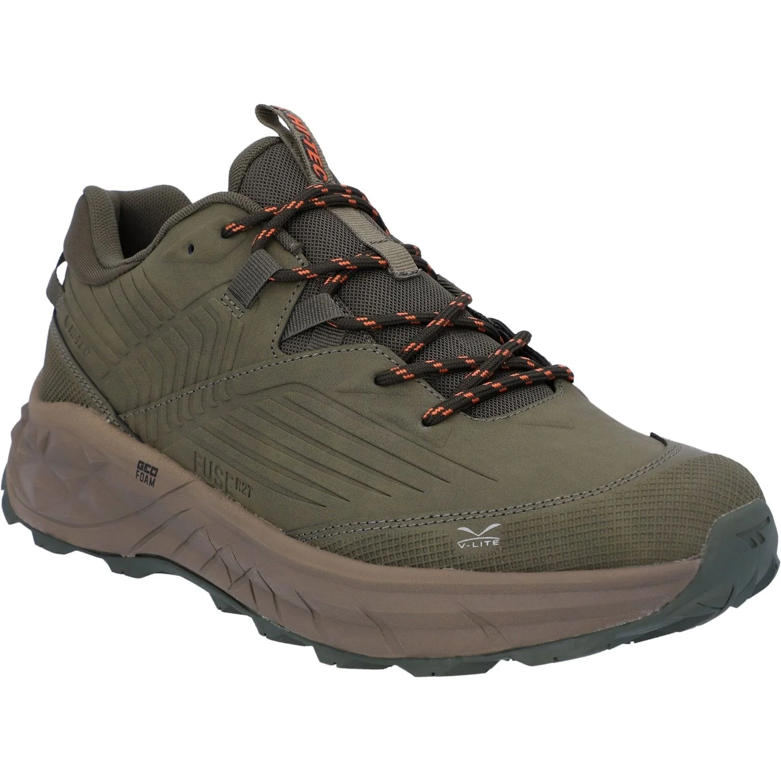 Hi-Tec Mens Fuse Trek Hiking Shoes Light Olive - Image 6