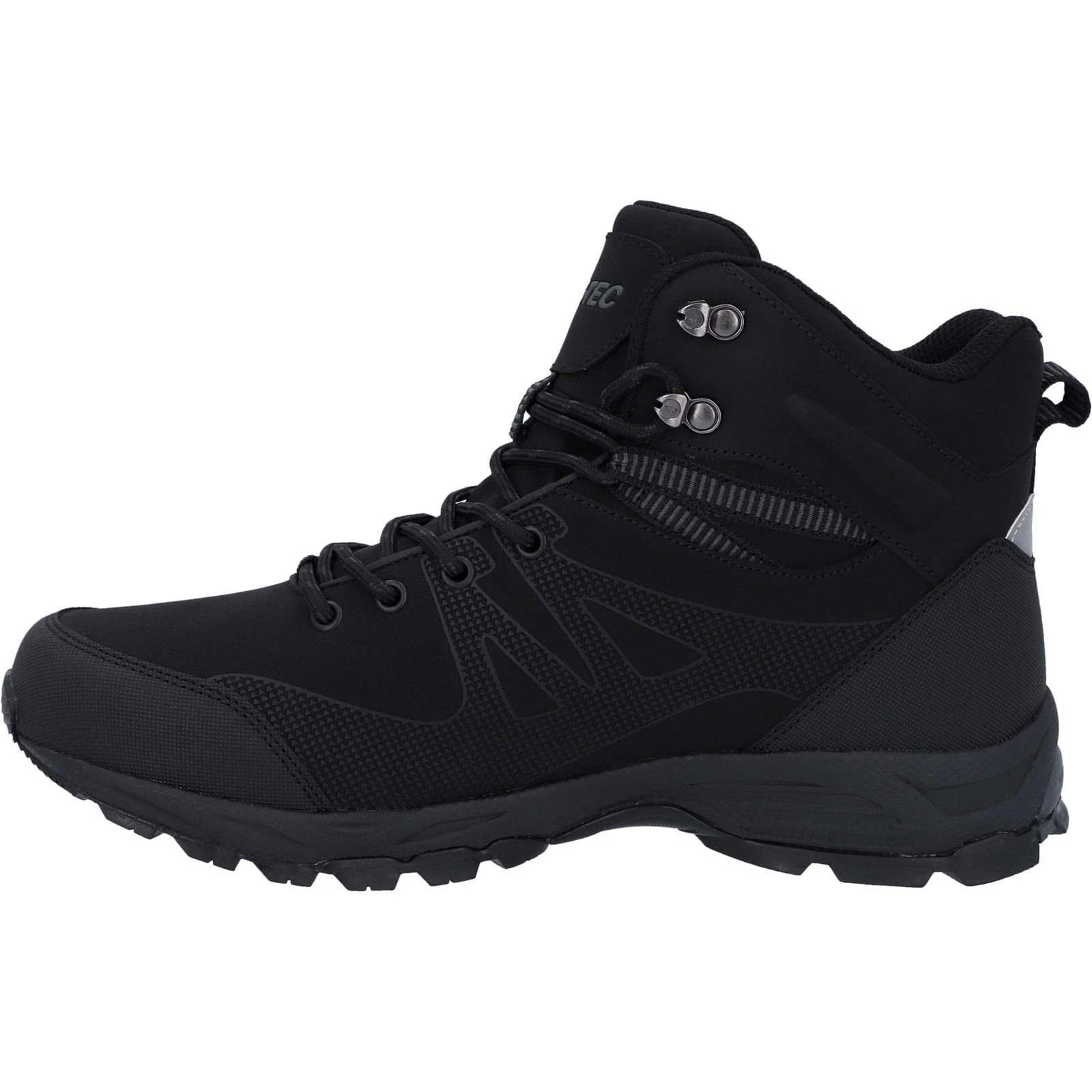 Hi-Tec Mens Jackdaw Mid Waterproof Boot Black/Carbon Grey - Image 2