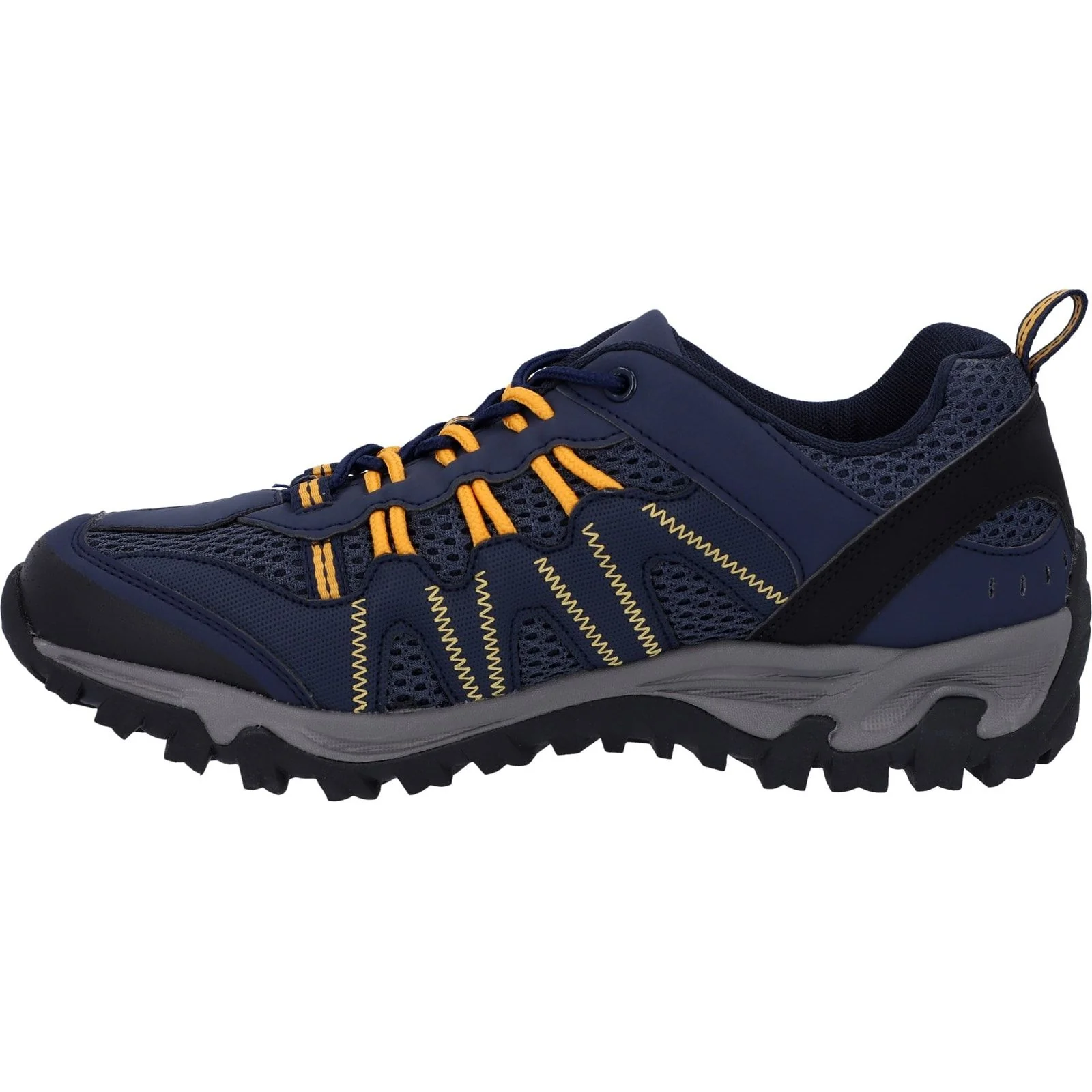 Hi-Tec Mens Jaguar Shoes Navy/Yellow - Image 2