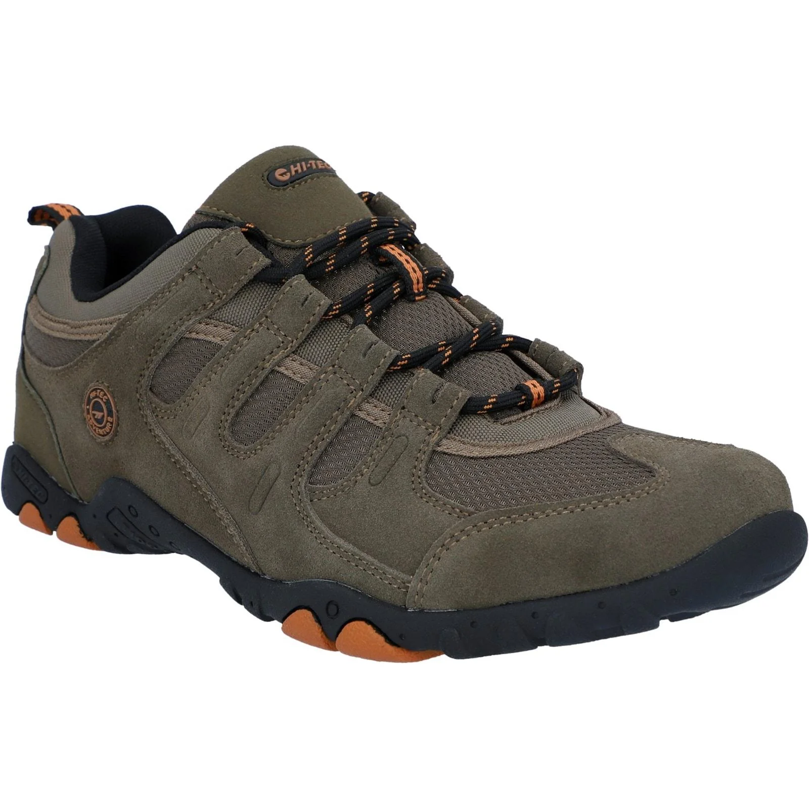 Hi-Tec Mens Quadra II Shoes Taupe/Burnt Orange - Image 6