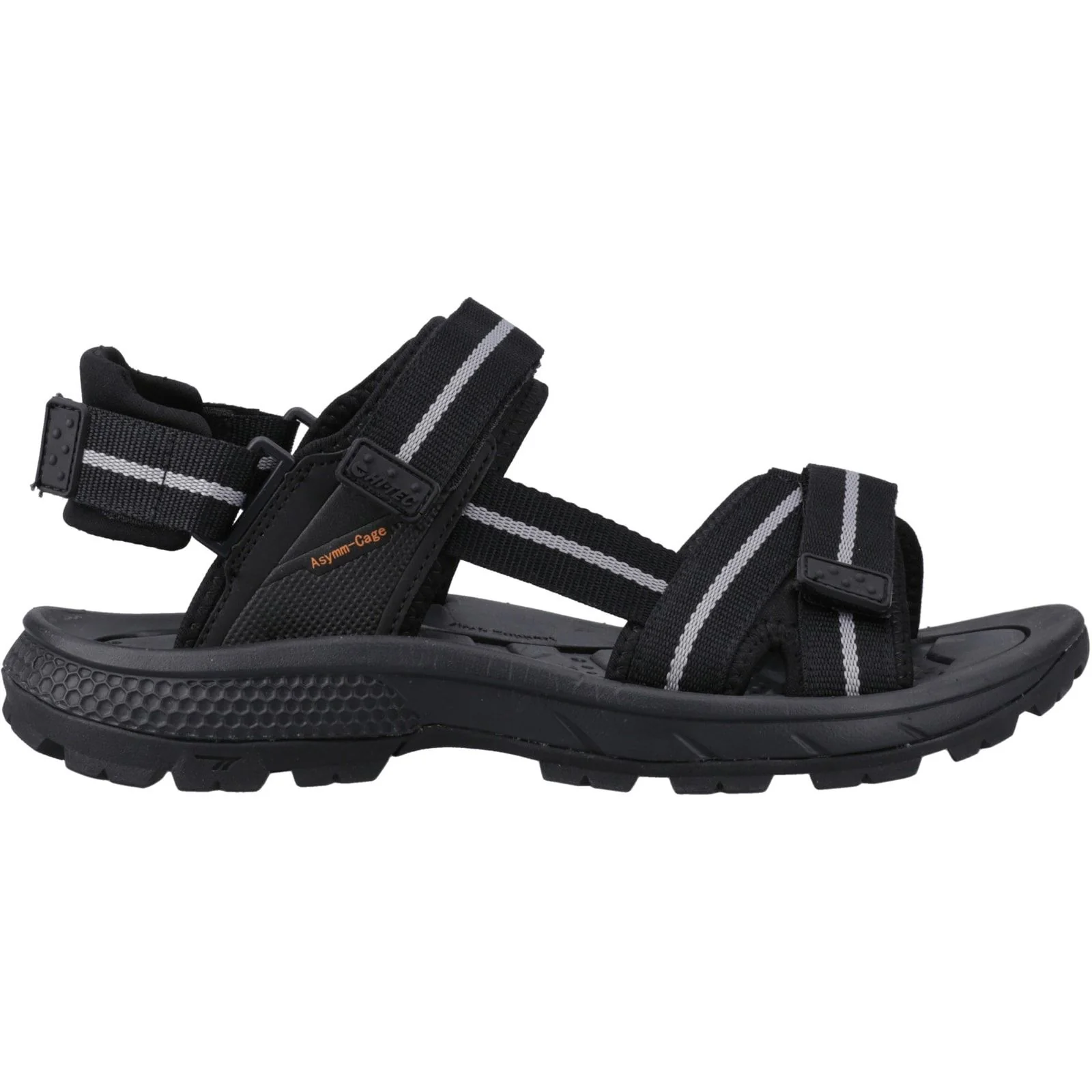 Hi-Tec Mens Sierra Sandal Black/Grey/Orange
