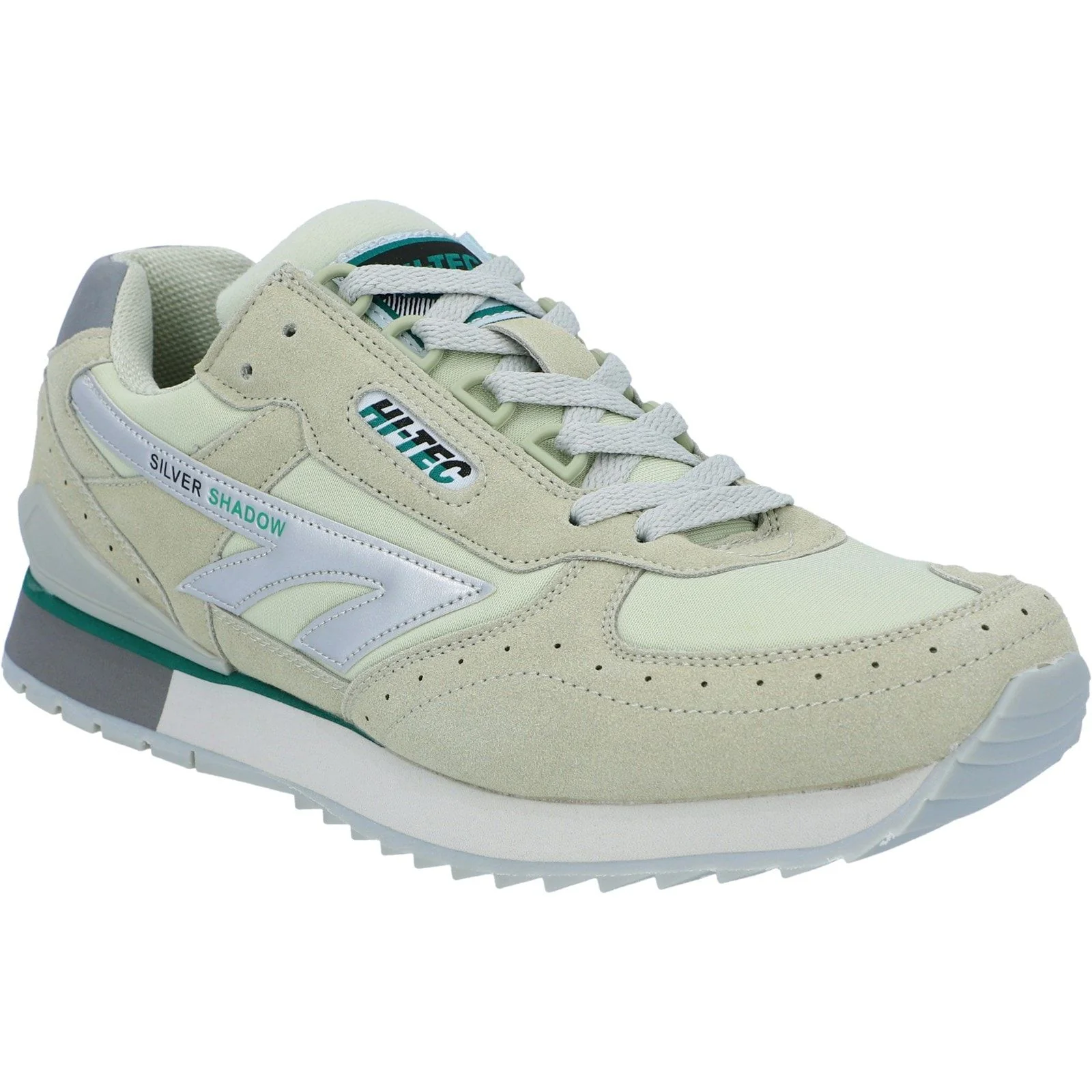 Hi-Tec Mens Silver Shadow OG Trainer Silver/Grey/Green - Image 6