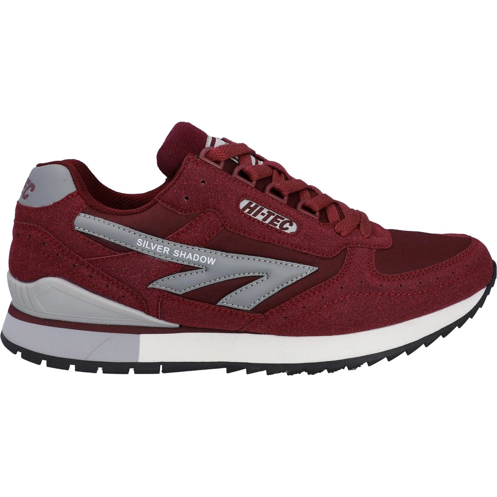 Hi-Tec Mens Silver Shadow Shoes Cherry