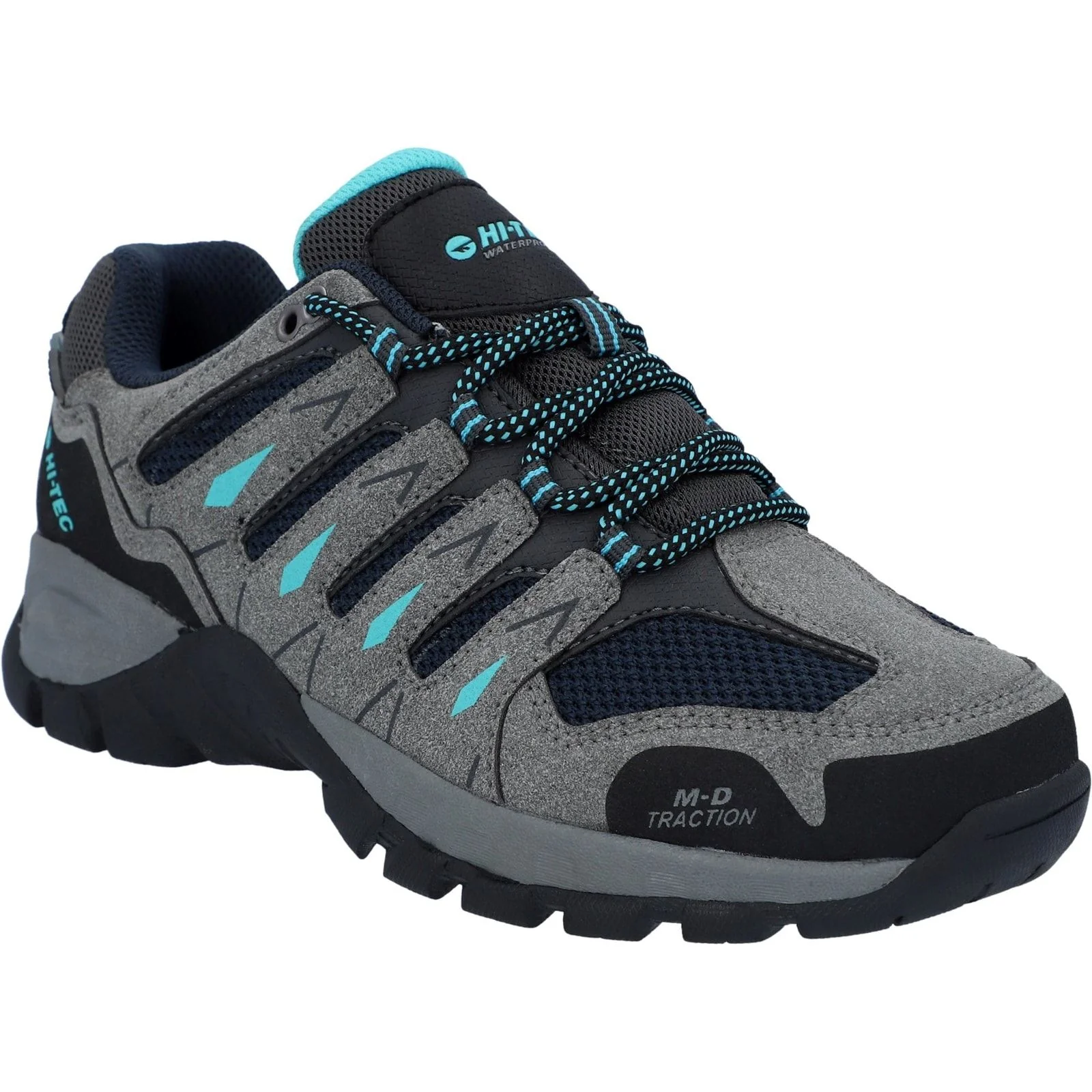 Hi-Tec Womens Corzo Low Hikers Cool Grey/Navy Blue/Curacao - Image 6