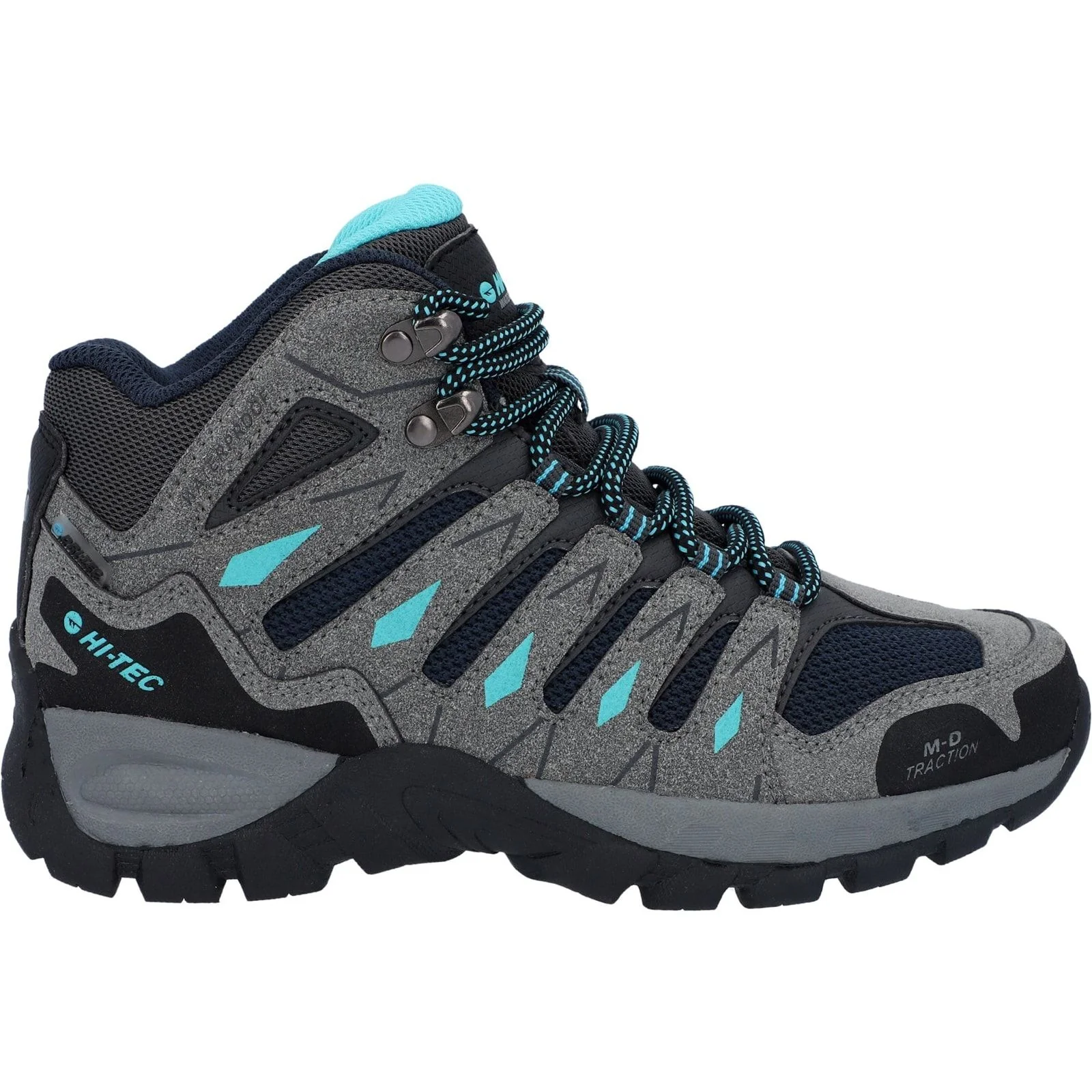 Hi-Tec Womens Corzo Mid Boot Graphite Grey/Dark Red