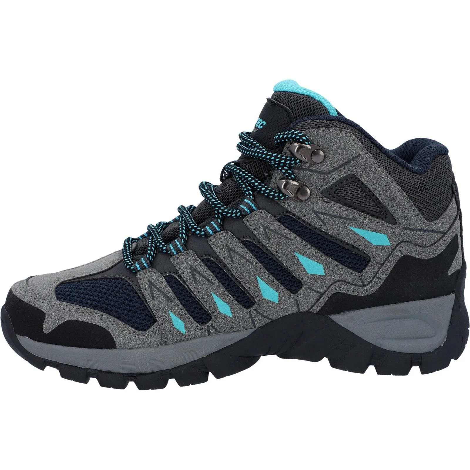 Hi-Tec Womens Corzo Mid Boot Graphite Grey/Dark Red - Image 2
