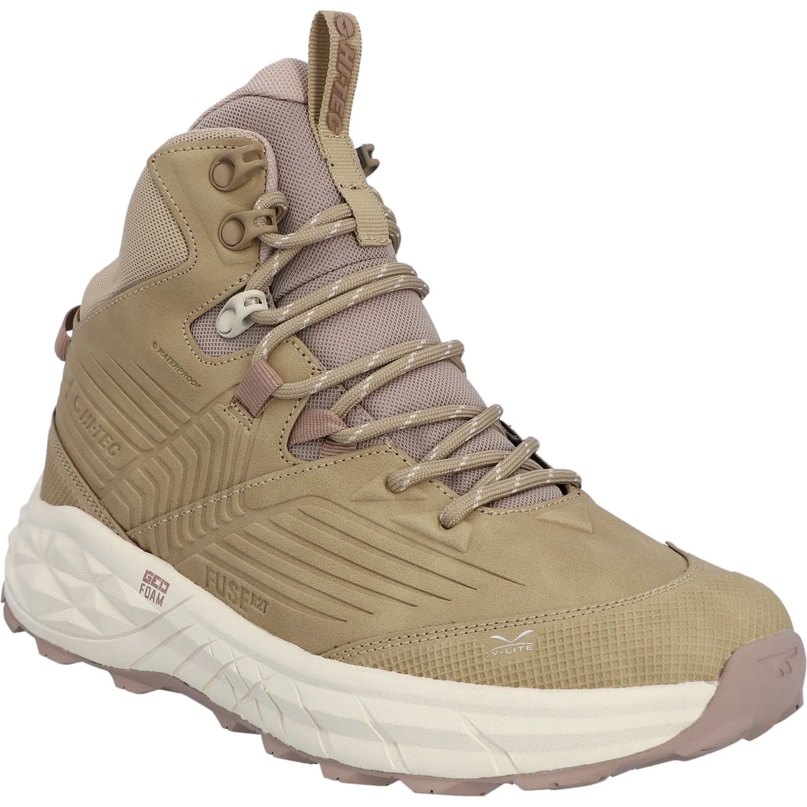 Hi-Tec Womens Fuse Trek Mid Hiking Boots Taupe/Whitecap Grey/Warm Taupe - Image 6