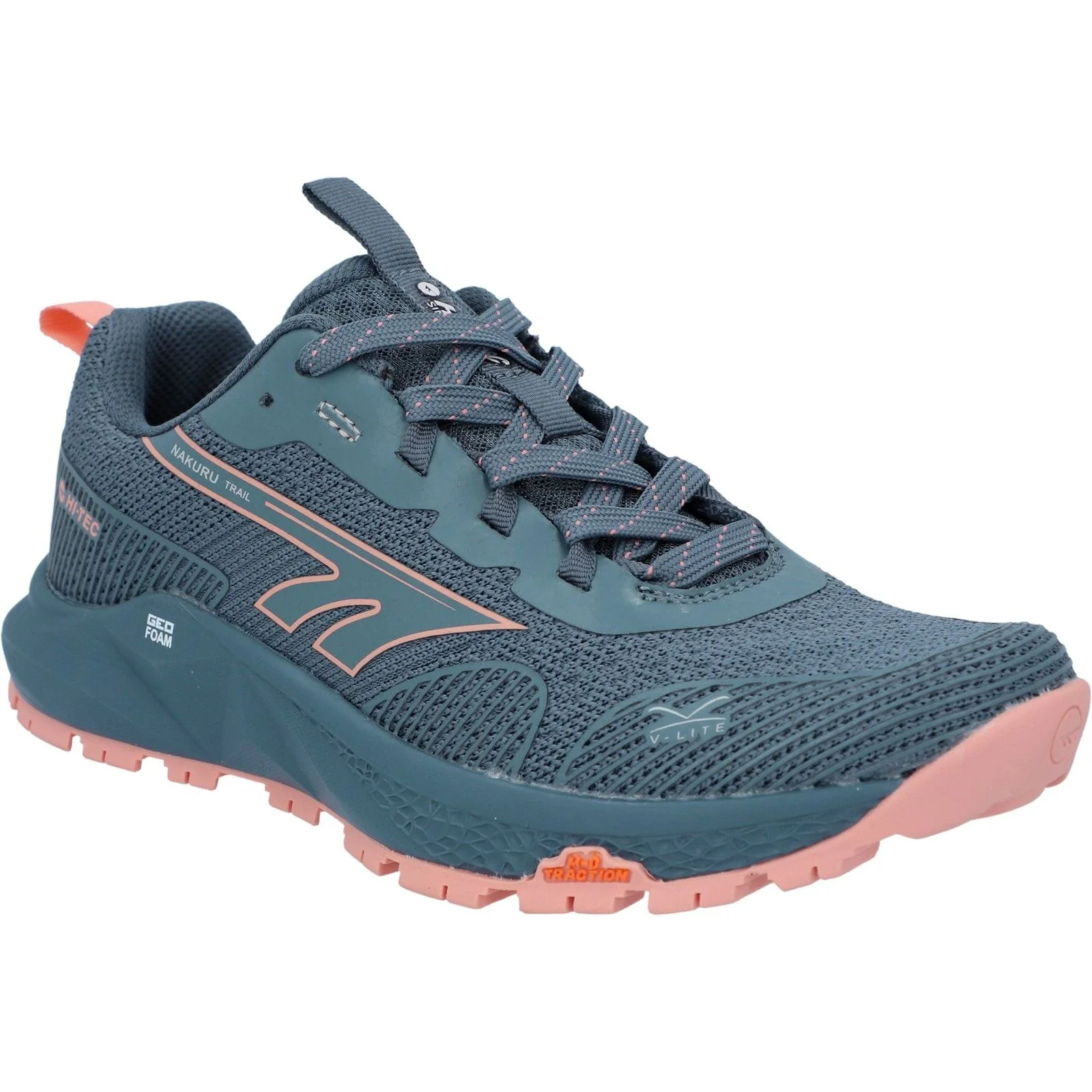 Hi-Tec Womens Geo Nakuru Trainers Flintstone/Coral - Image 6