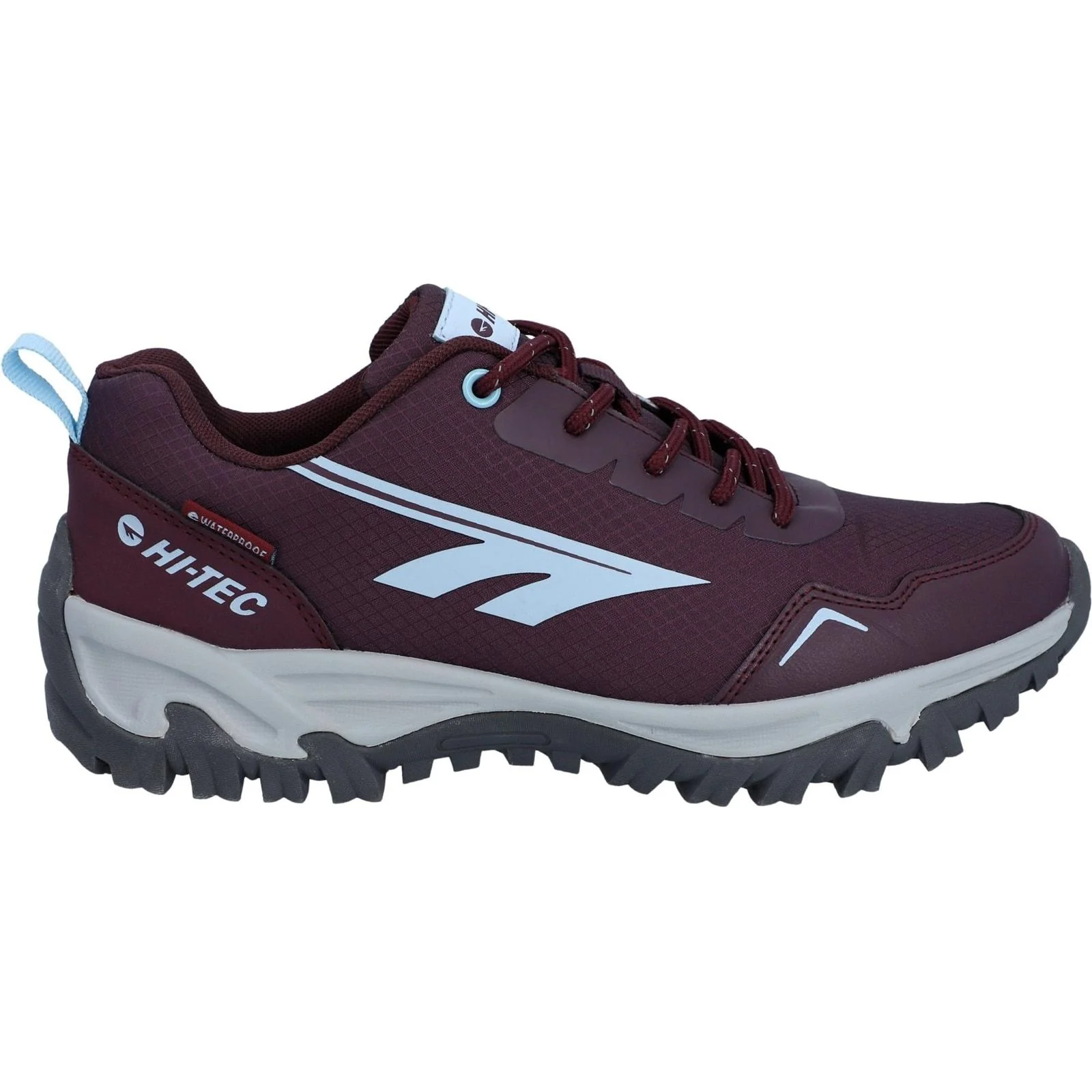 Hi-Tec Womens JAGUAR WOMENS WP Trail Shoe Cherry/Moonstone