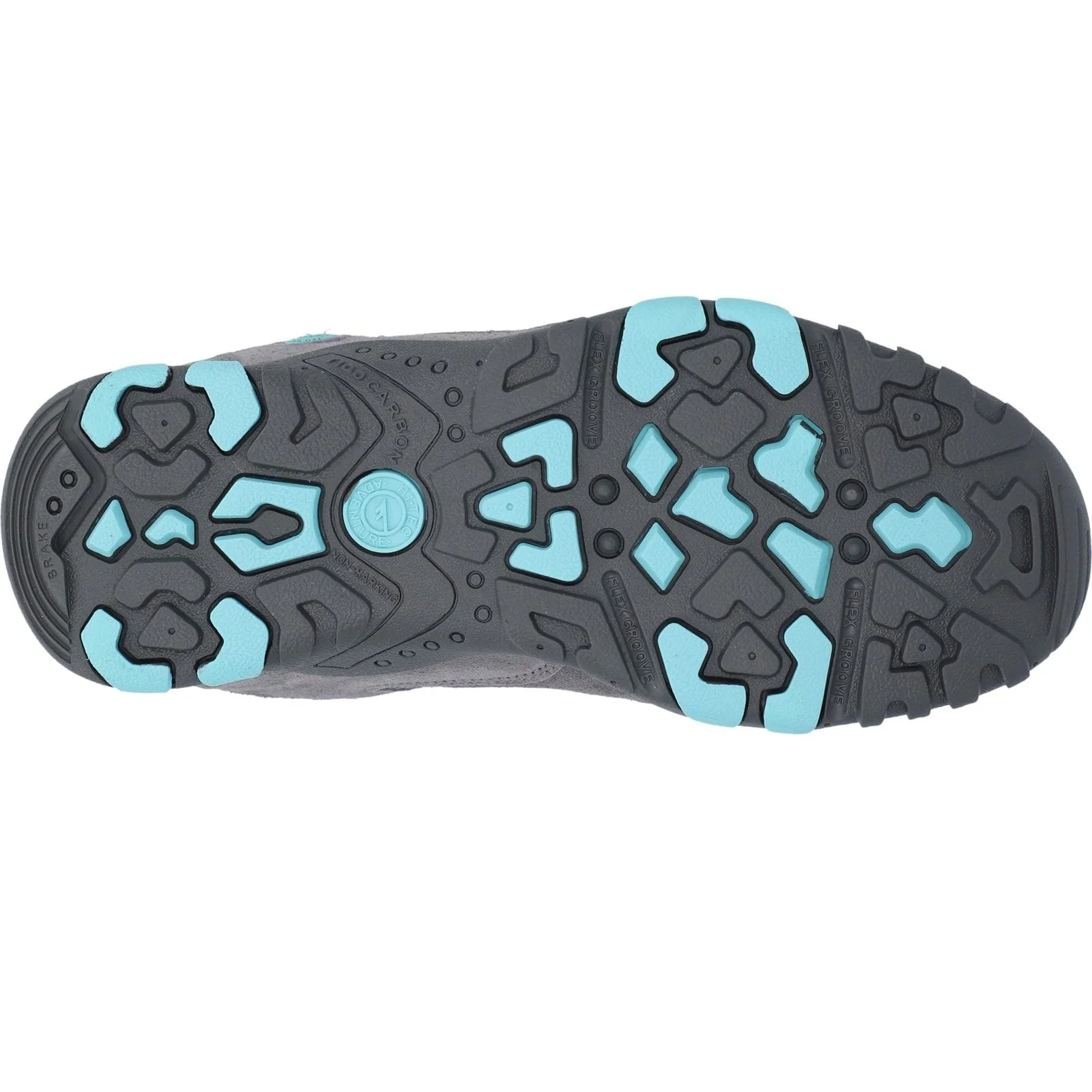 Hi-Tec Womens Quadra II Shoes Grey/Mint - Image 3