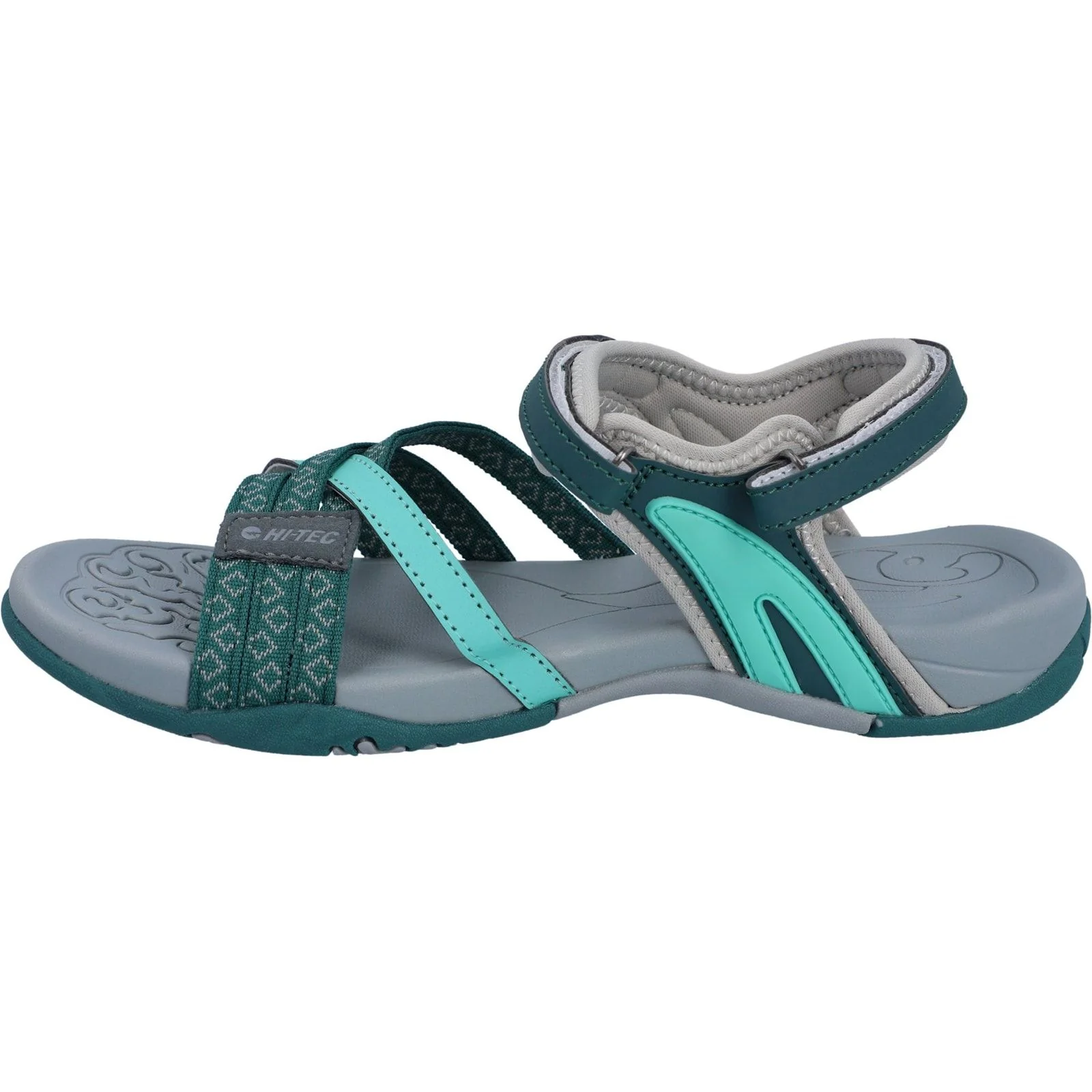 Hi-Tec Womens Savanna II Sandal Dark Moss/Aquatic Wave - Image 2