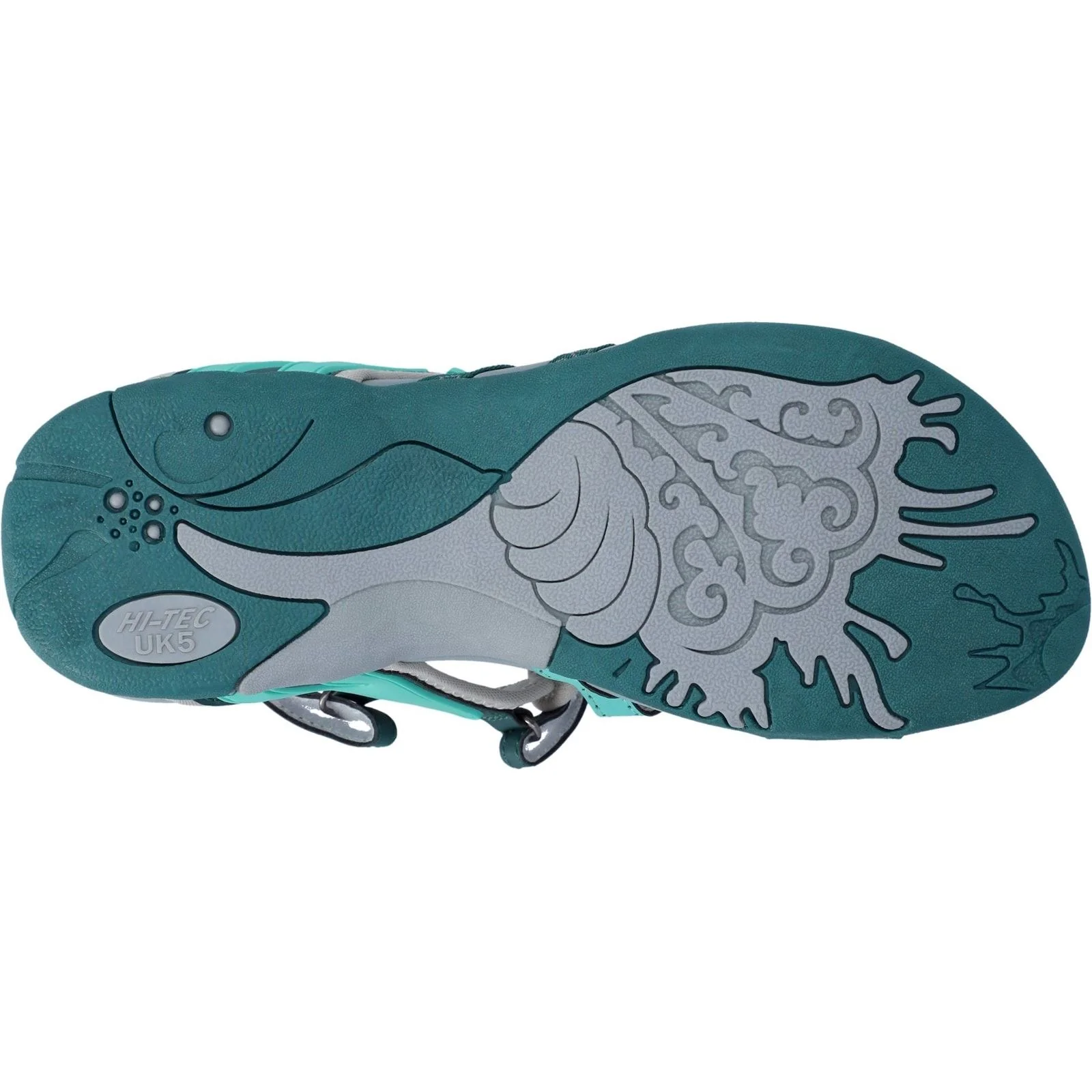 Hi-Tec Womens Savanna II Sandal Dark Moss/Aquatic Wave - Image 3