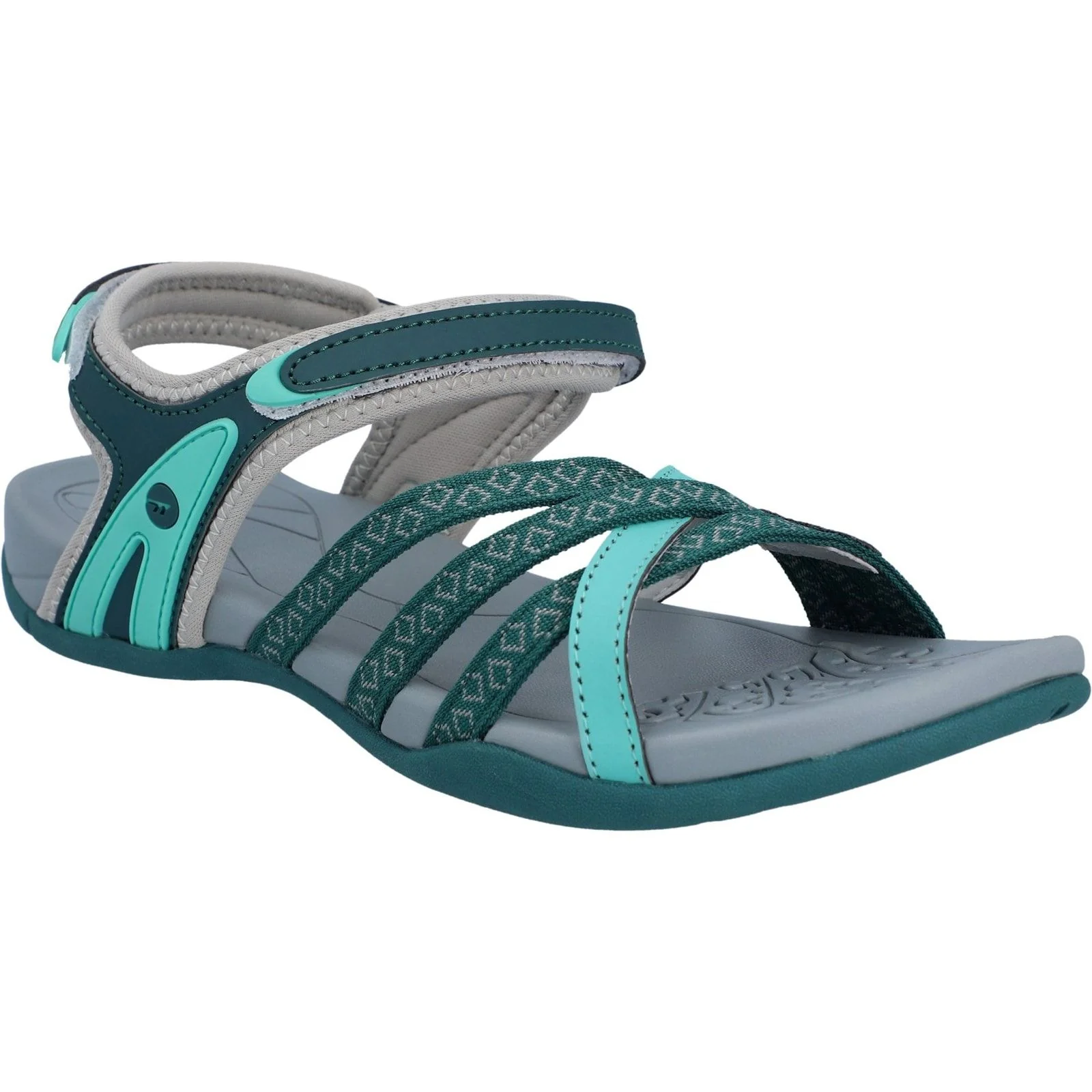 Hi-Tec Womens Savanna II Sandal Dark Moss/Aquatic Wave - Image 6
