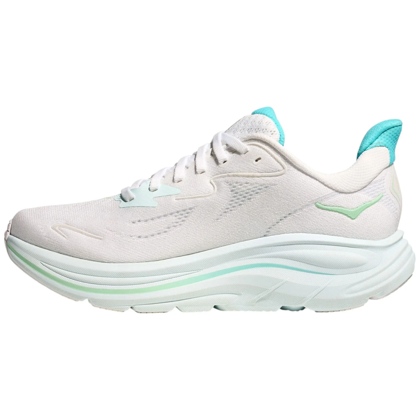 Hoka Womens Clifton 10 White/Sky - Image 2