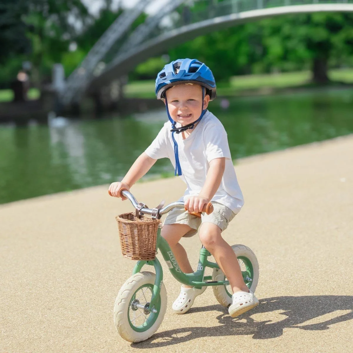 Huffy Vintage Balance Kids 10" Bike - Green - Image 5