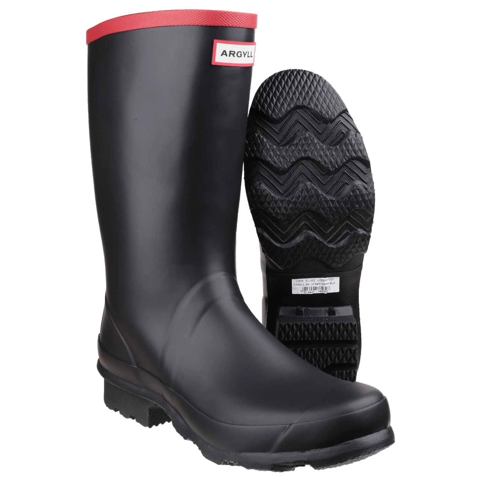 Hunter Unisex Argyll Short Knee Wellington Black - Image 5