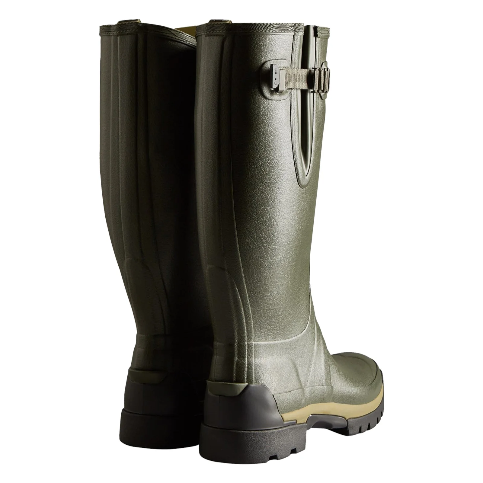 Hunter Mens Balmoral Adjustable Wellington Dark Olive - Image 5