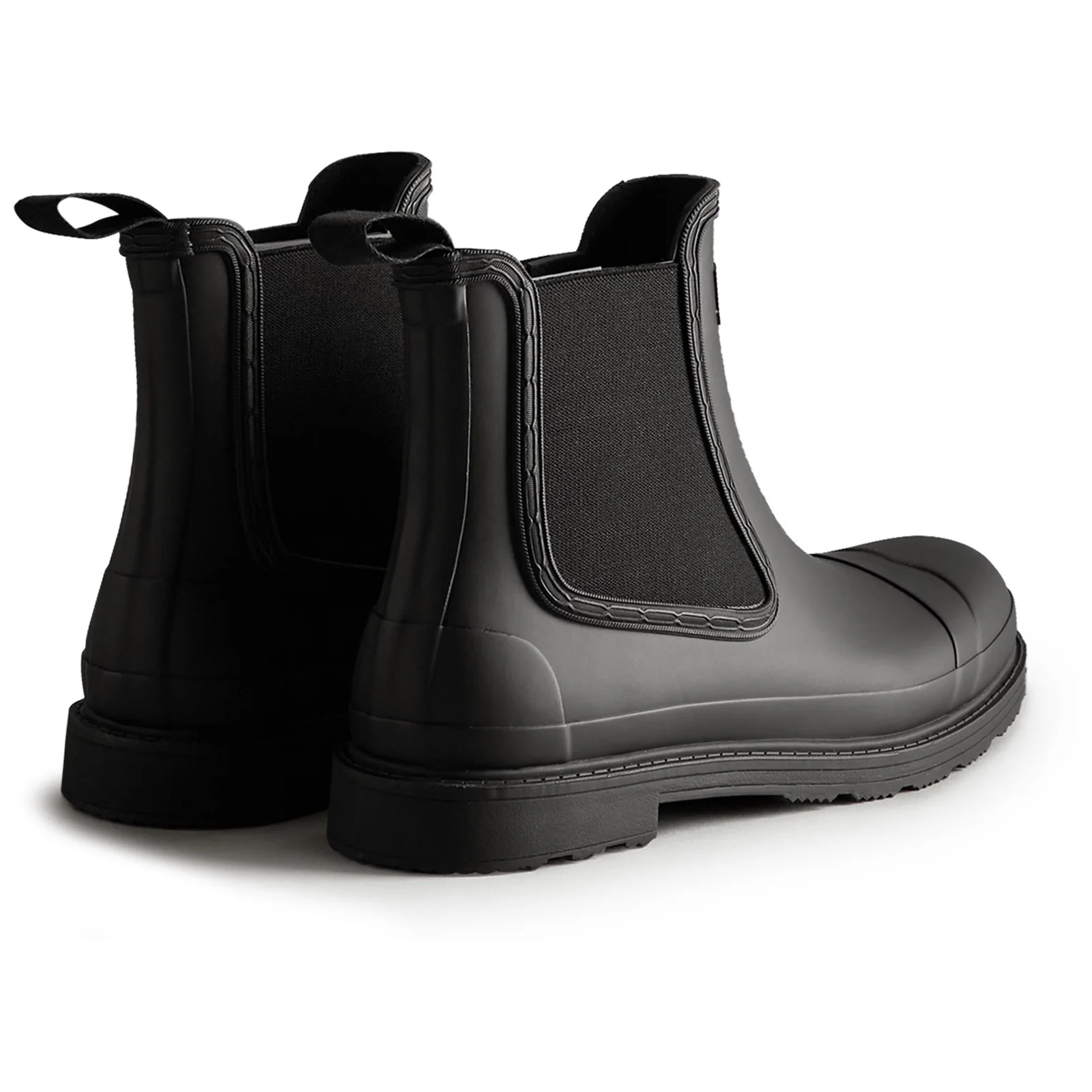 Hunter Mens Commando Chelsea Boots Black - Image 3