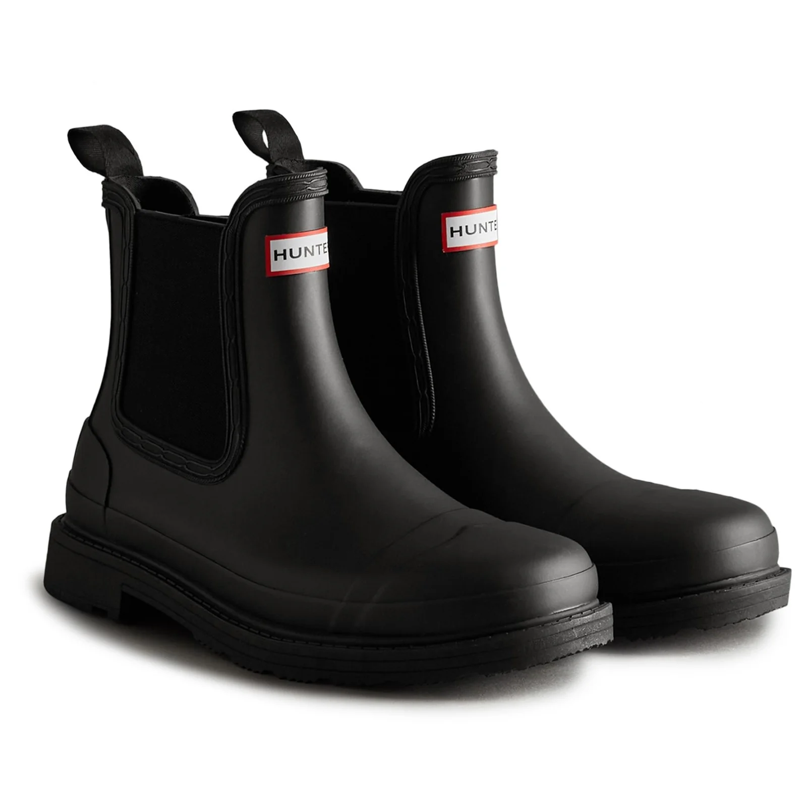 Hunter Womens Commando Chelsea Boots Black - Image 4