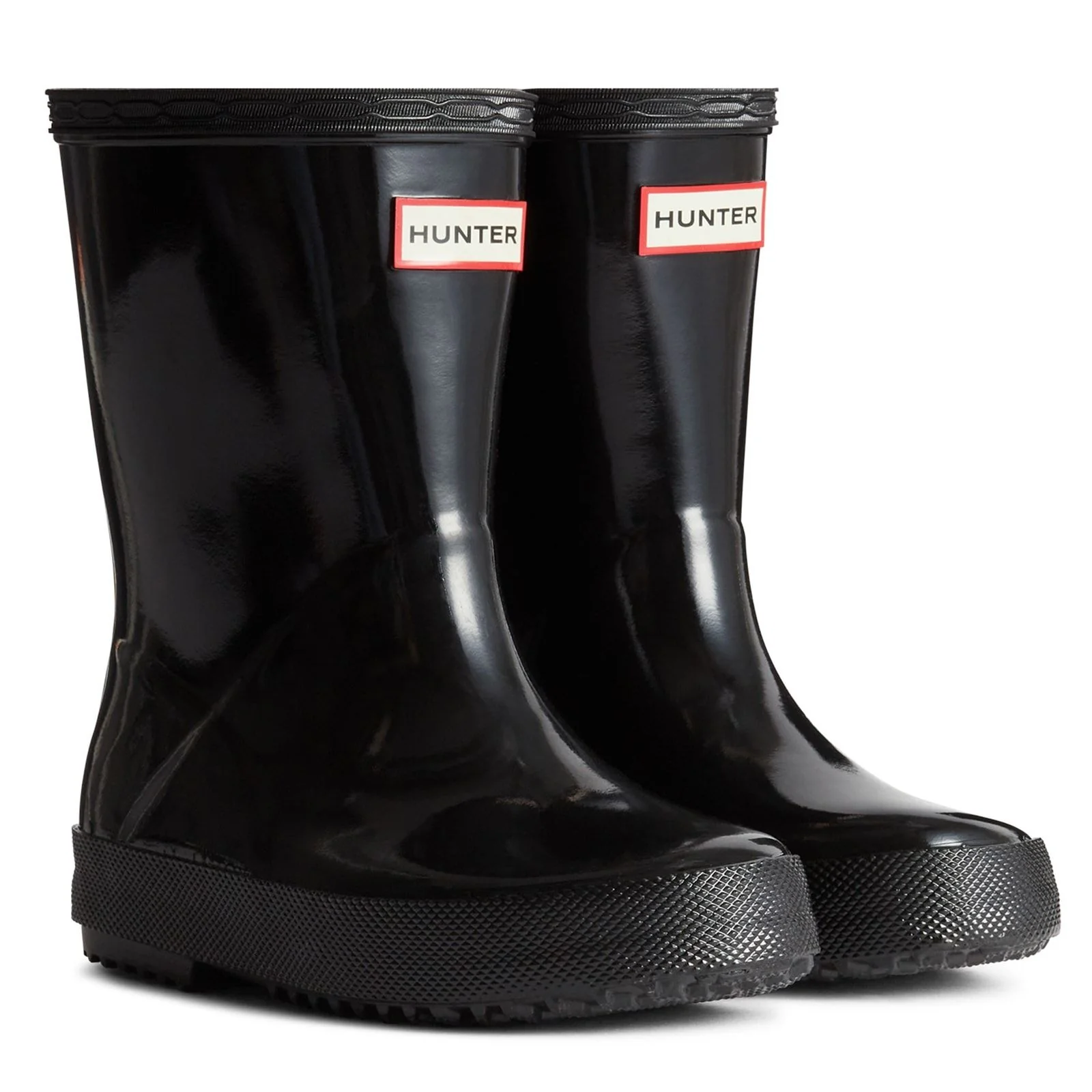 Hunter Infant Kids Kids First (Gloss) Wellington Black - Image 4