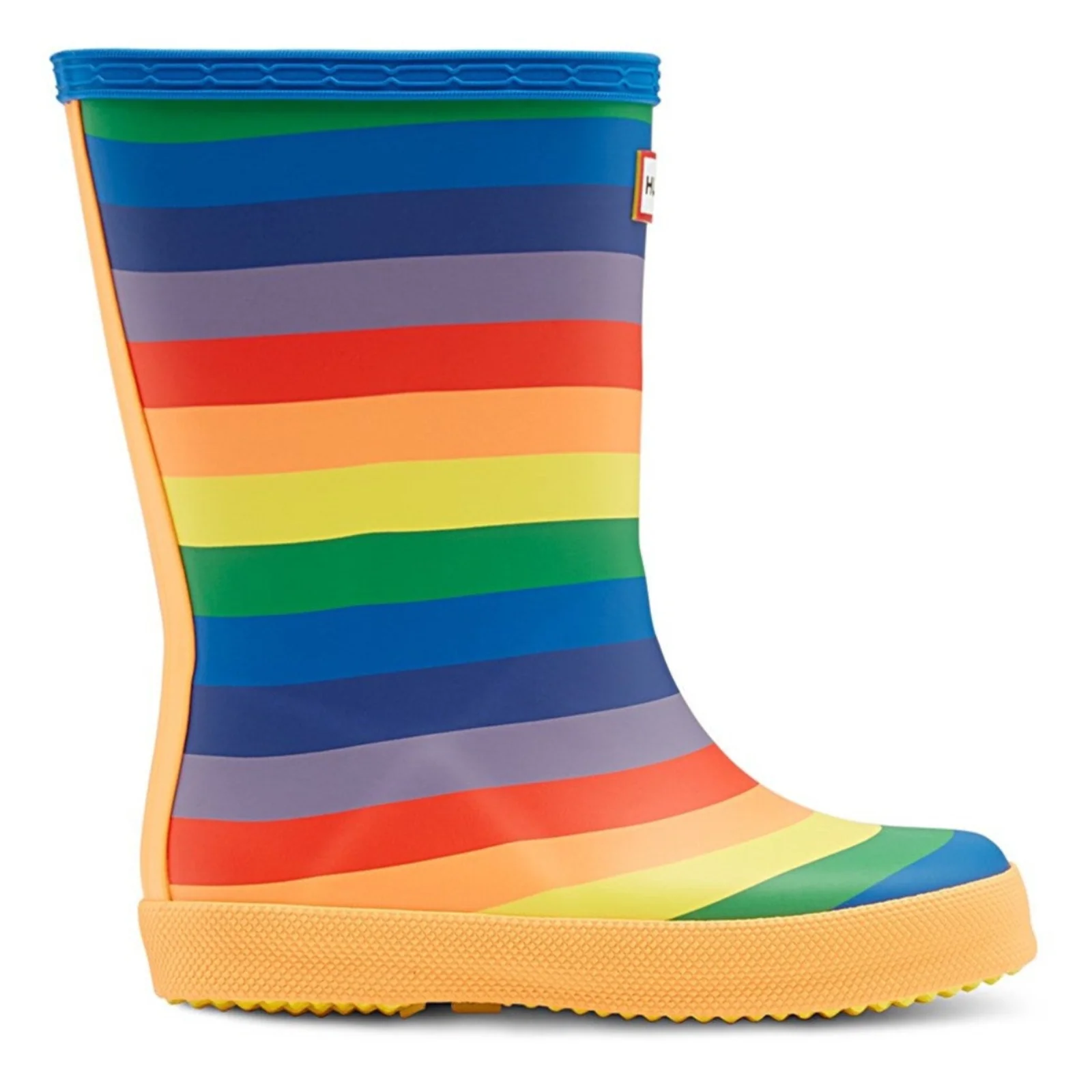 Hunter Infant Kids Original First Classic Rainbow Print Wellington Boots Multicoloured - Image 3