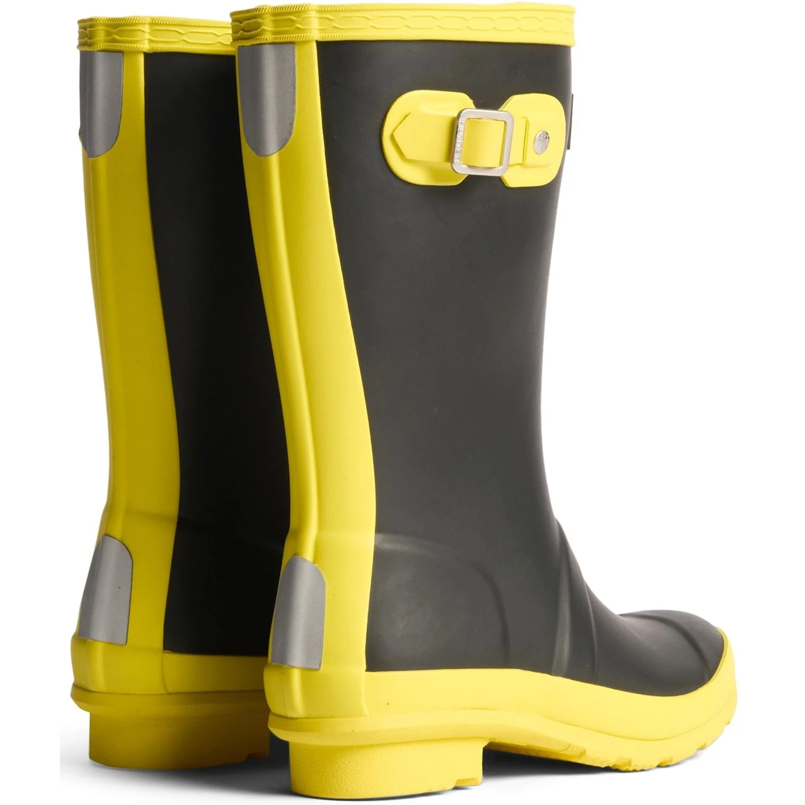 Hunter Junior Kids Junior Originals Boot Black/Illuminating Yellow - Image 3