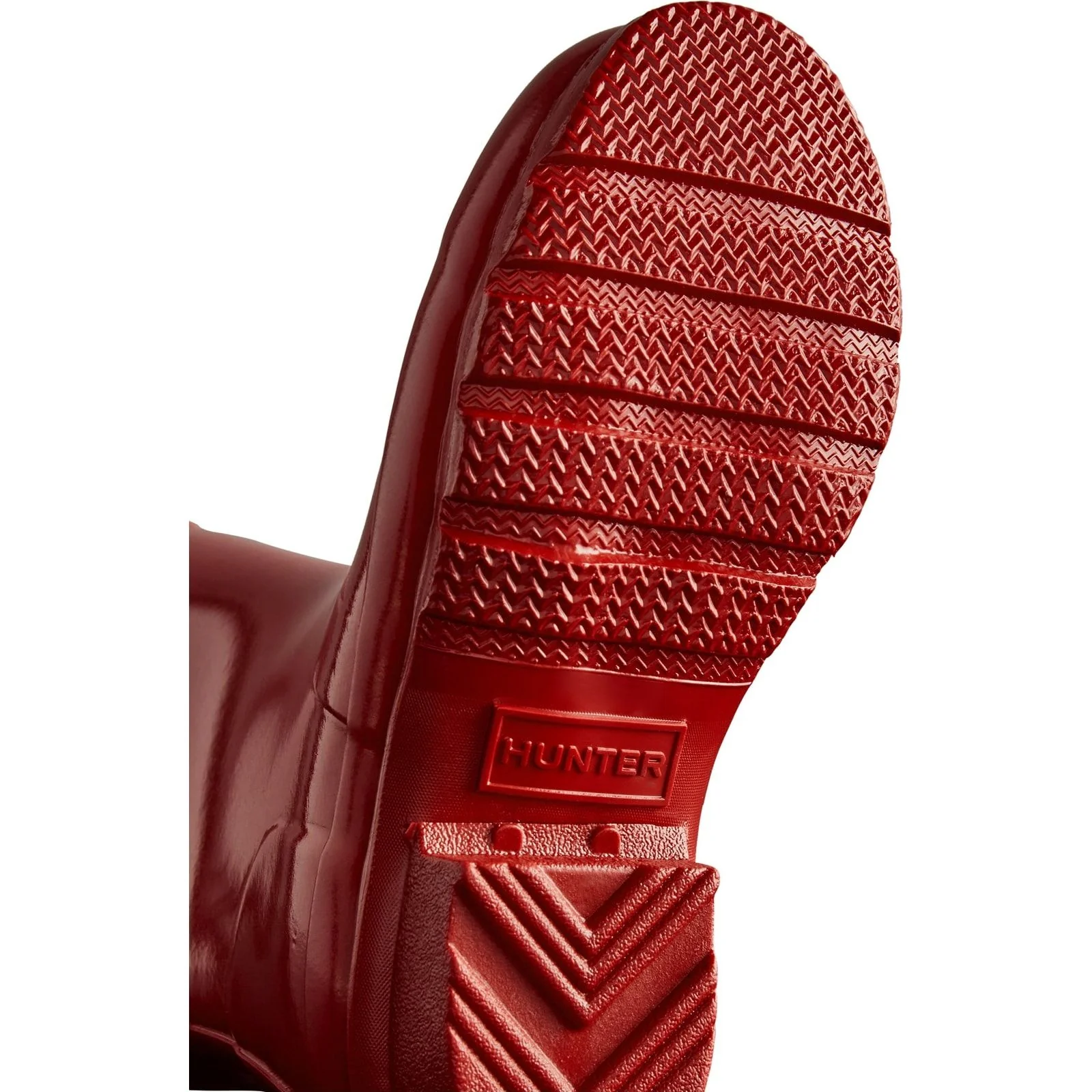 Hunter Junior Kids Junior Originals Gloss Boot Military Red - Image 2