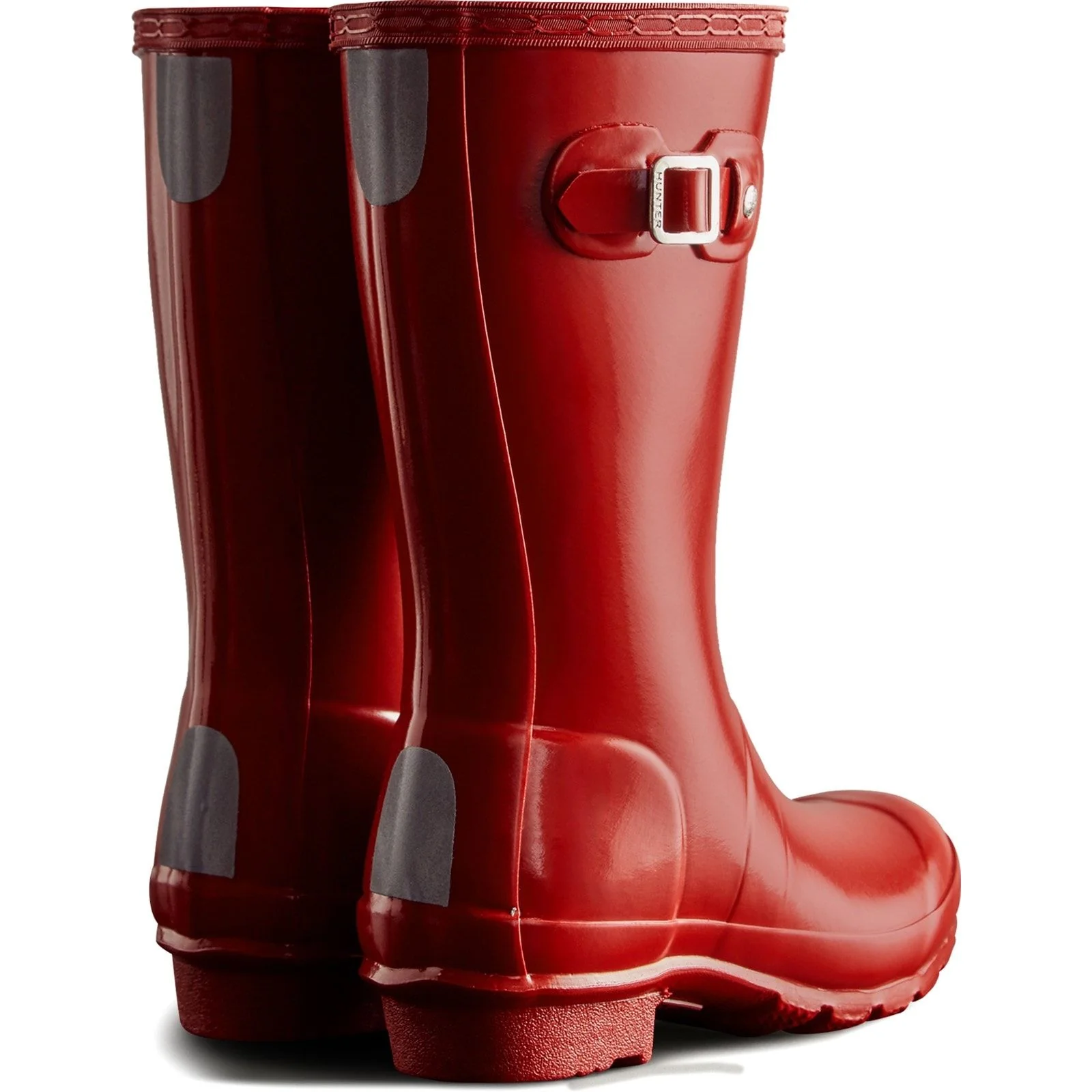 Hunter Junior Kids Junior Originals Gloss Boot Military Red - Image 3