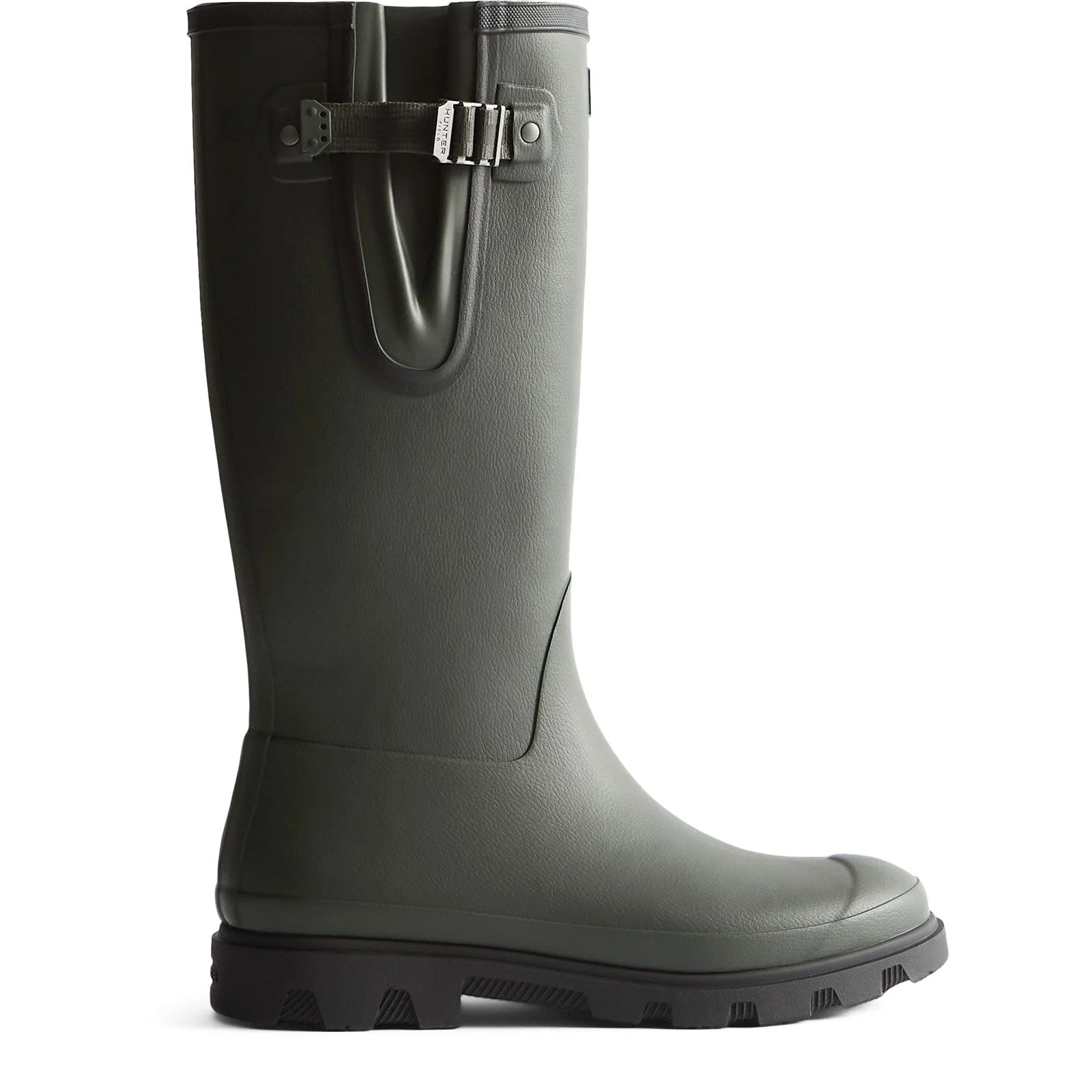 Hunter Mens Downpour Adjustable Boot Dark Olive/Black