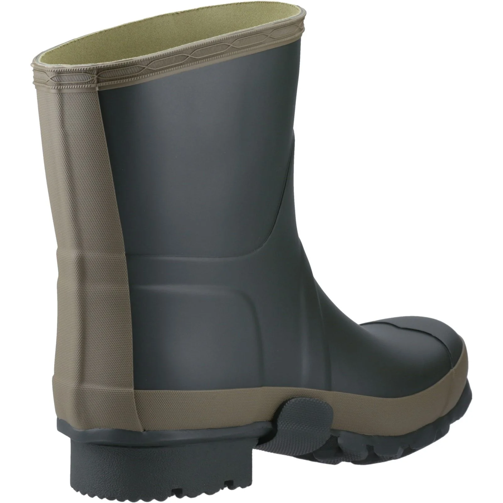 Hunter Mens Gardener Short Wellington Boot Dark Olive/Clay - Image 4