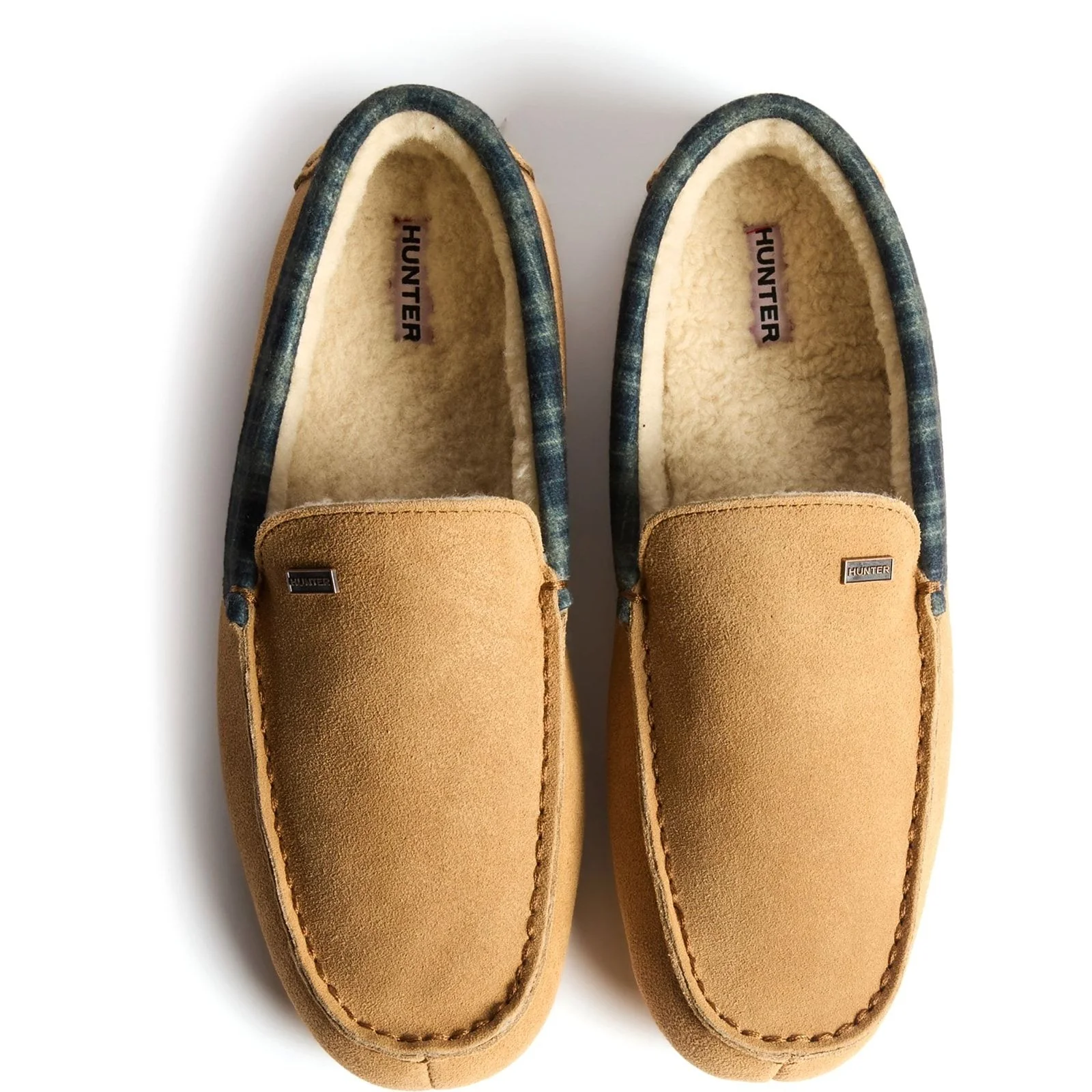 Hunter Mens Moccassin Slipper Biscuit - Image 2
