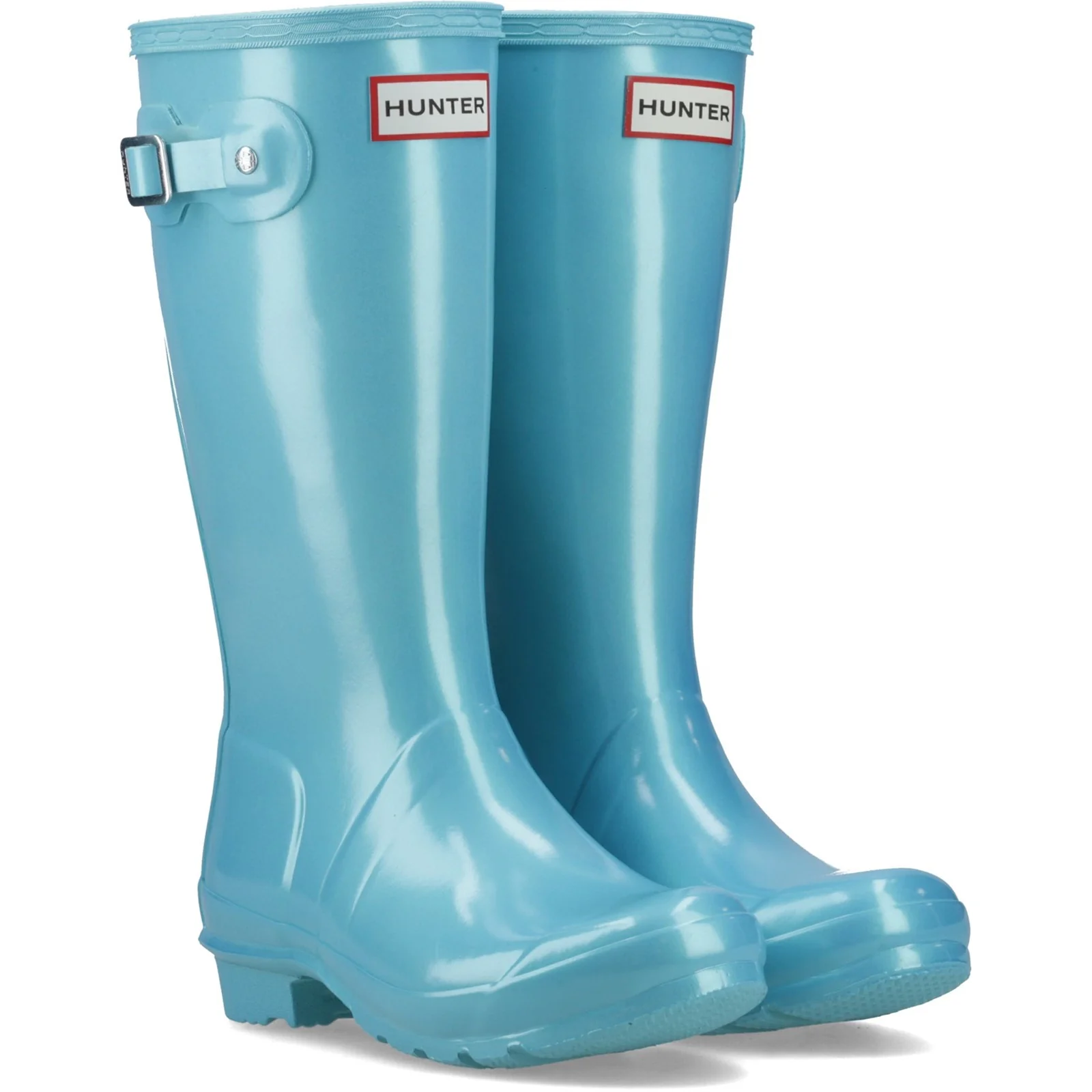 Hunter Original Nebula Junior Kids Wellingtons Pool Blue - Image 4