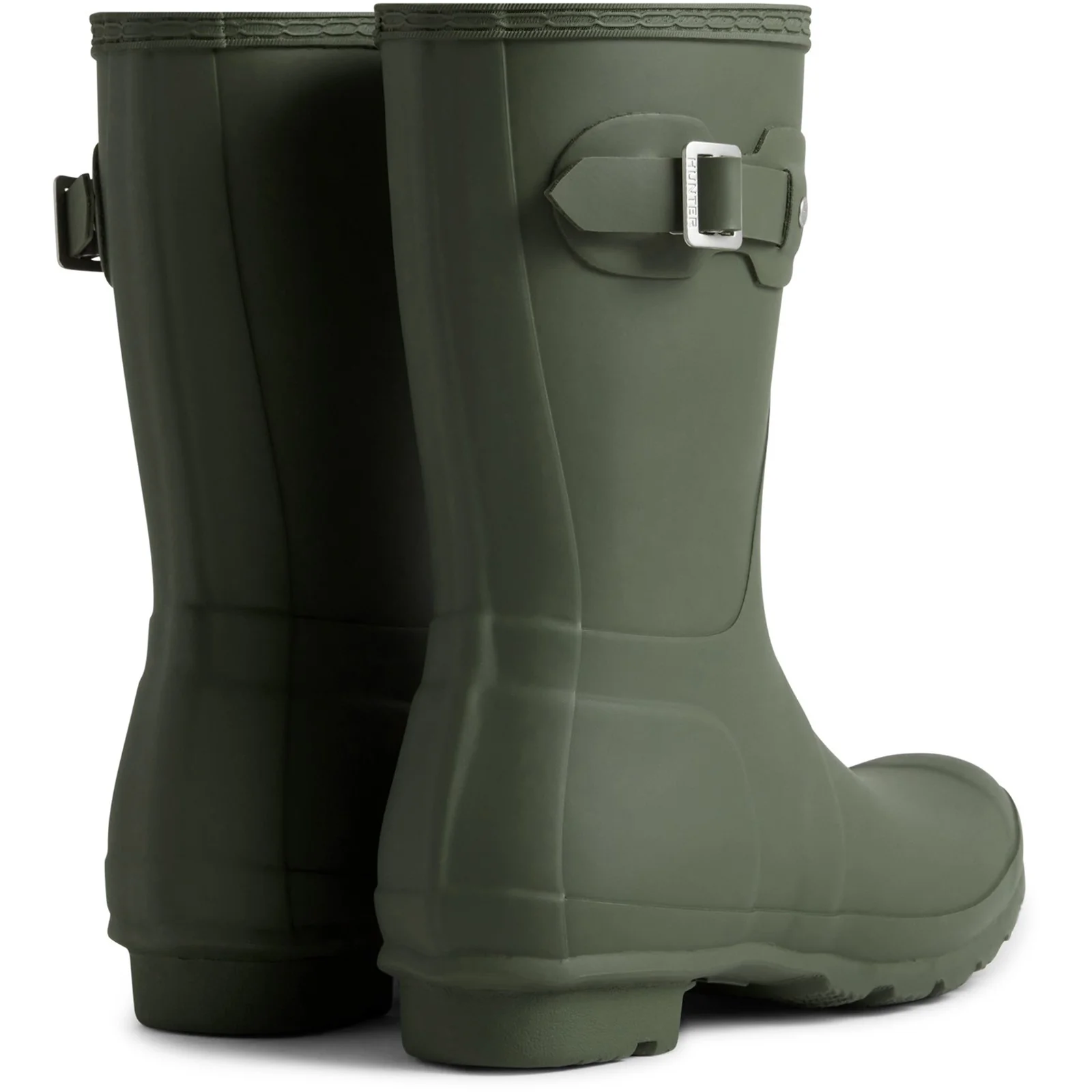 Hunter Womens Original Short Wellingtons Dark Olive - Image 3